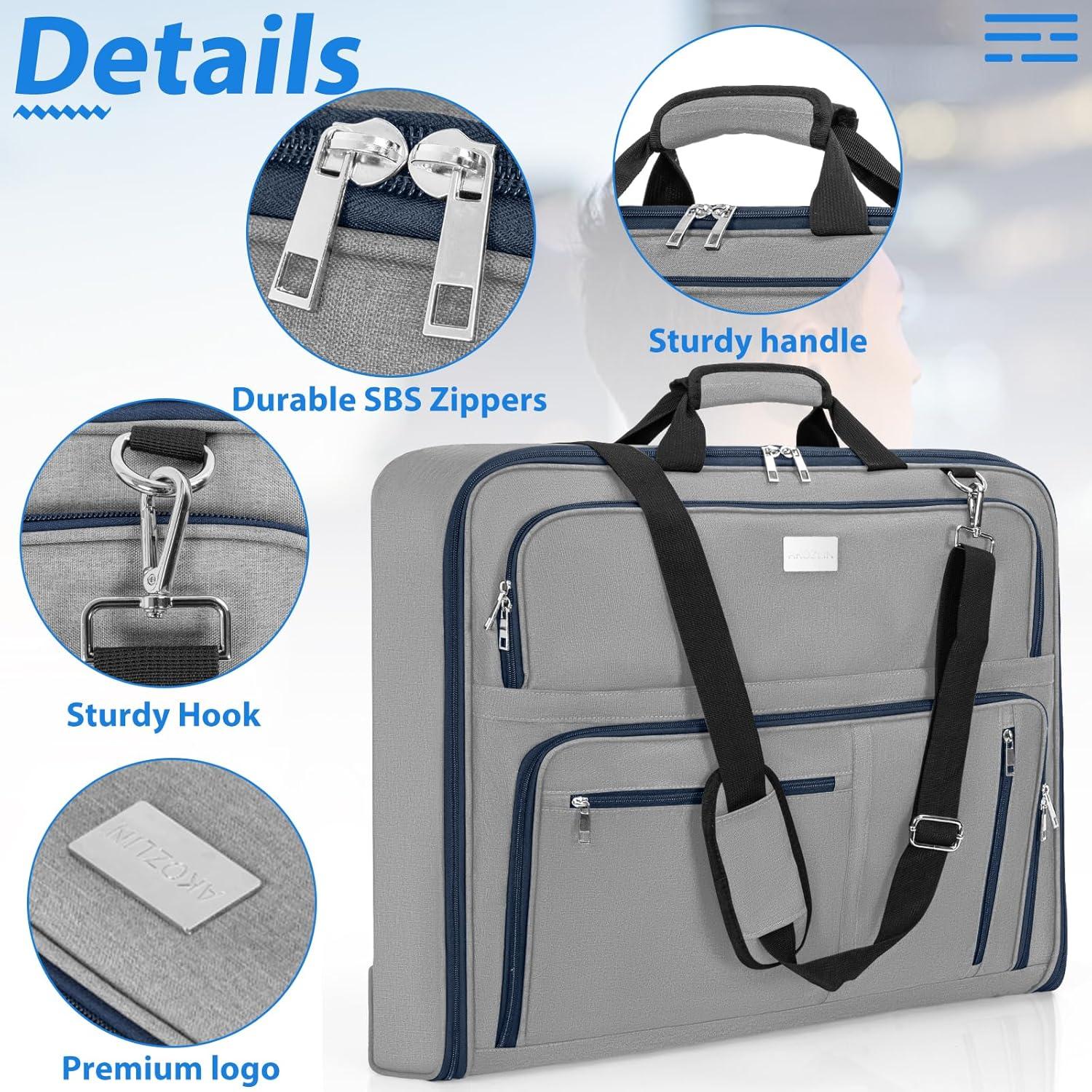 Bolsa de Ropa de Viaje AKOZLIN Plegable Gris 104.1x52.1cm