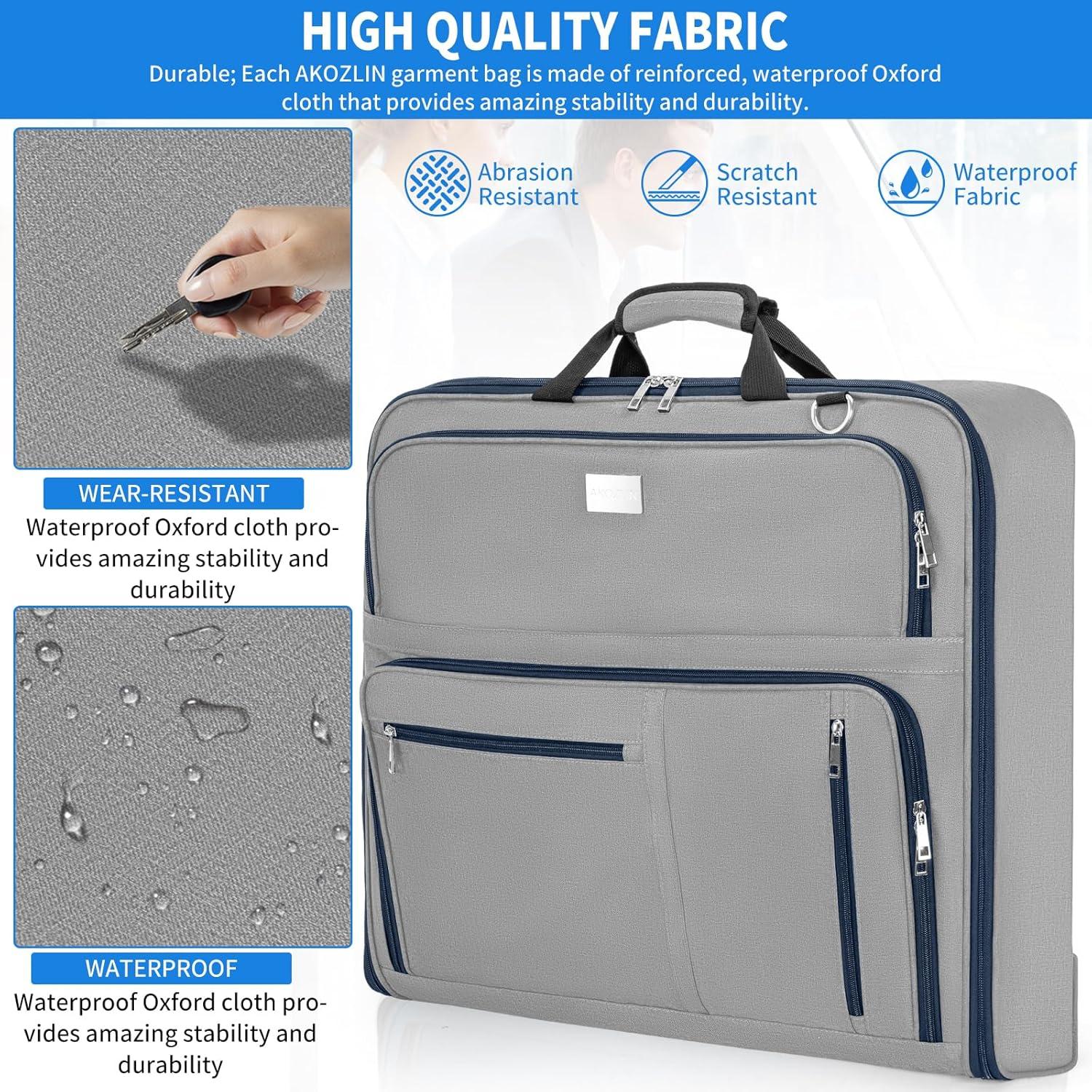 Bolsa de Ropa de Viaje AKOZLIN Plegable Gris 104.1x52.1cm