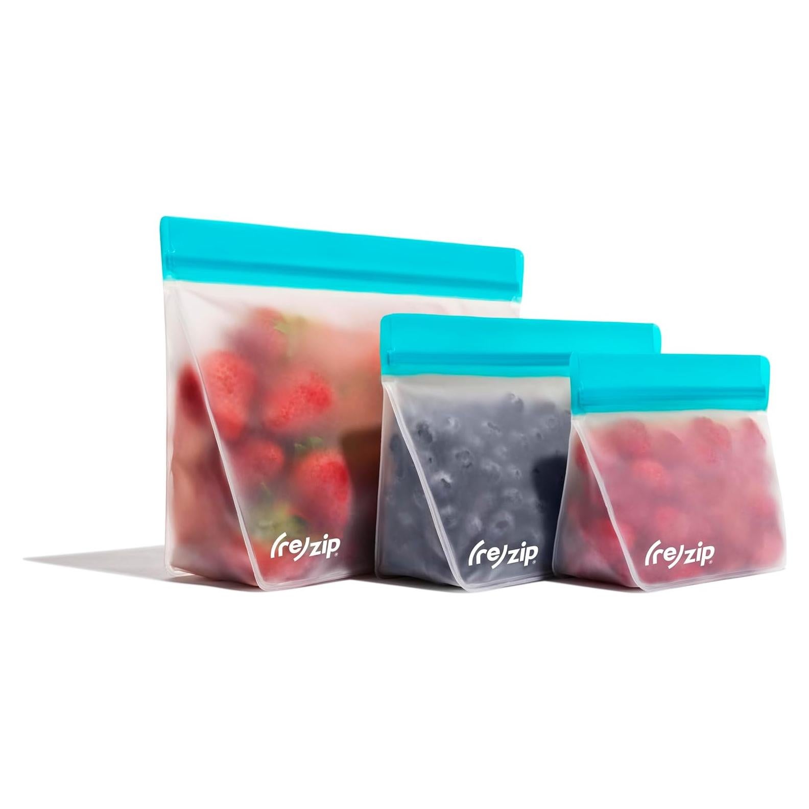 Kit de Bolsas Reutilizables re)zip 3 Piezas Apto Congelador Aqua