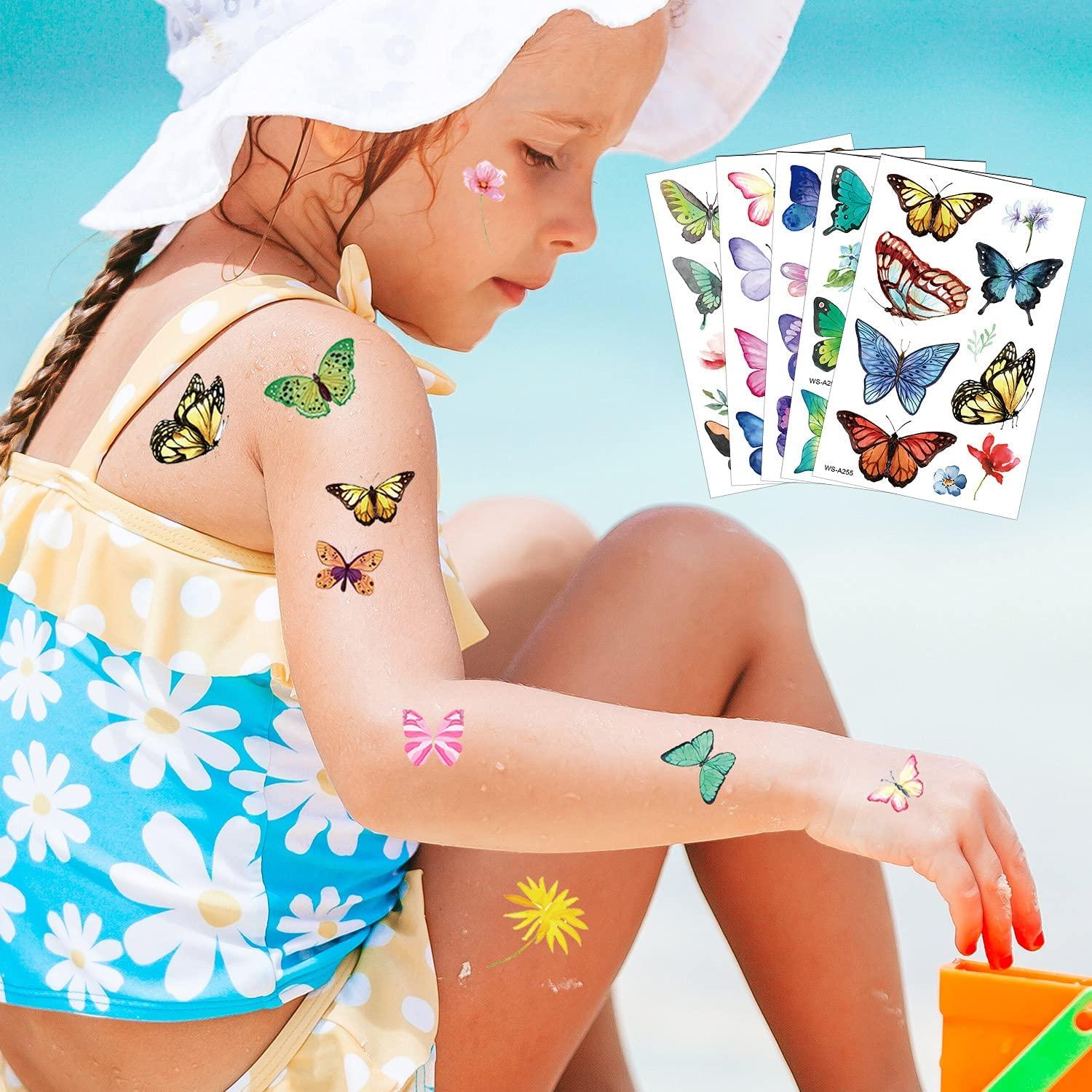 Tatuajes Temporales de Mariposa YTDIOKBL 100 Pcs Coloridos