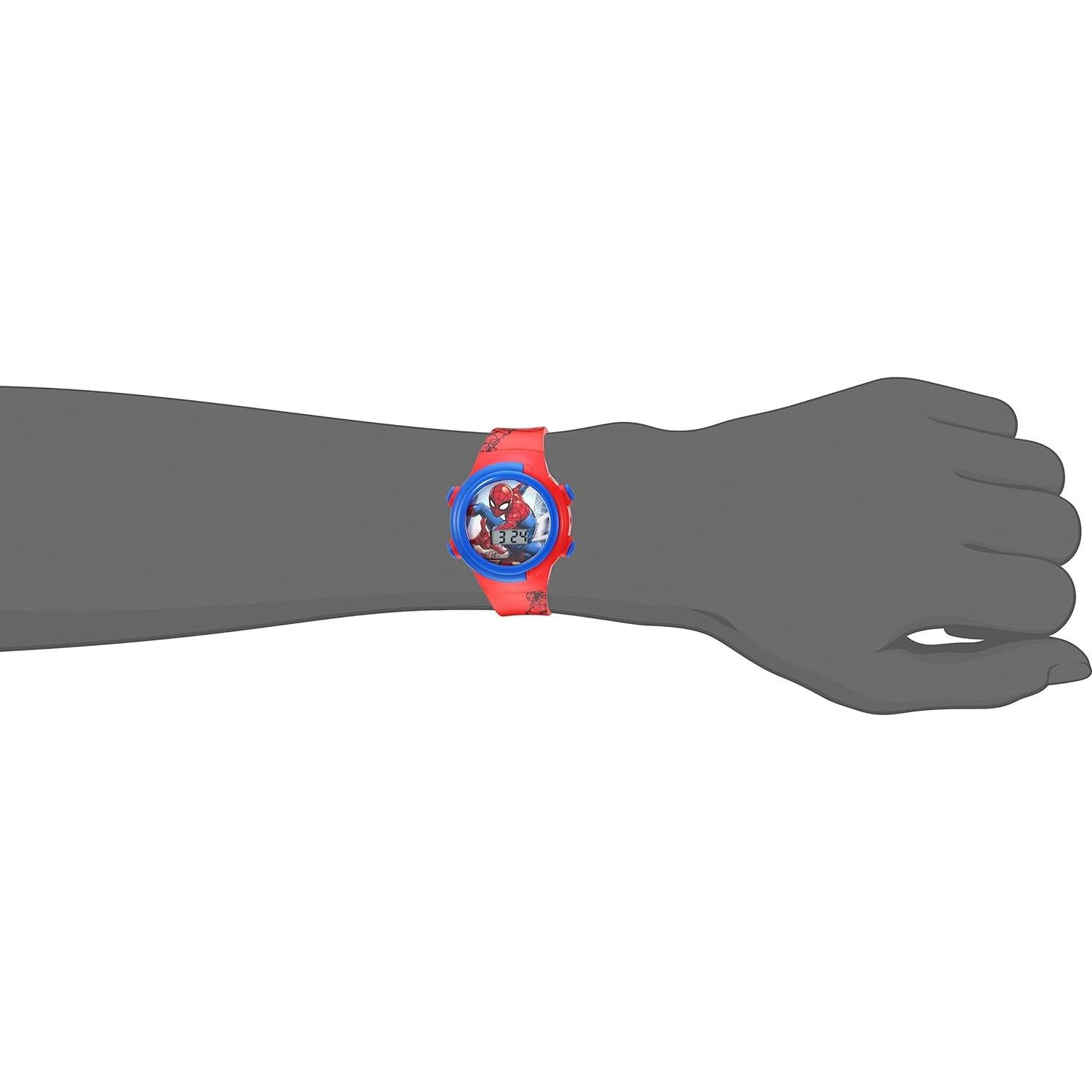 Reloj Digital Marvel Spider-Man para Niños - Correa Ajustable