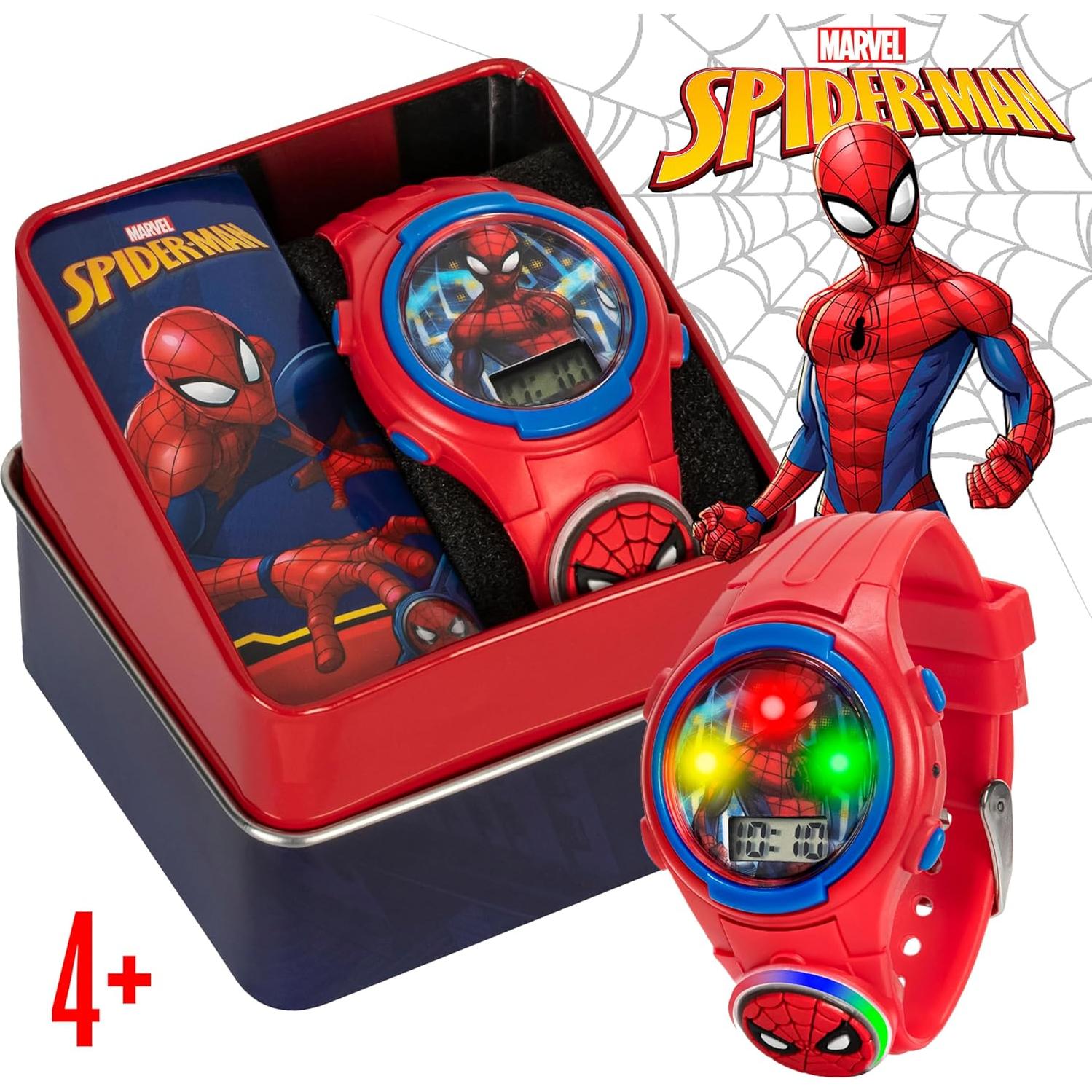 Reloj Digital Spider-Man Accutime para Niños - Rojo