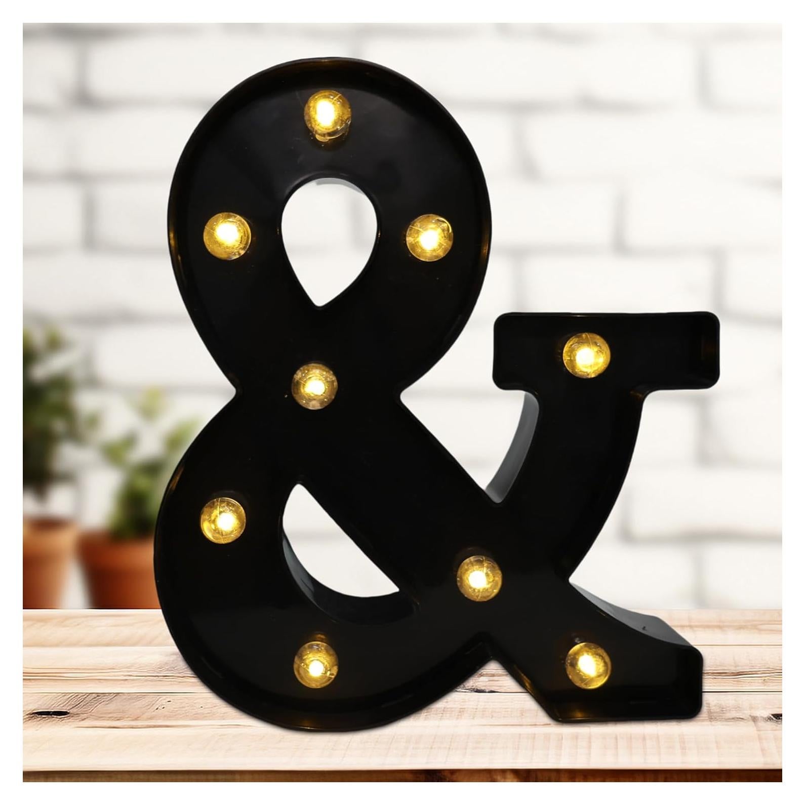 Letras Iluminadas LED Hirbisnis Negras para Decoración de Fiesta
