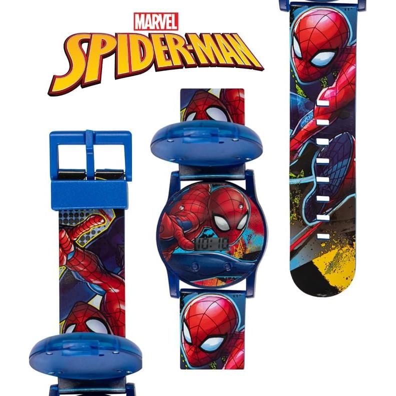 Reloj Digital Spider-Man Accutime para Niños - Azul/Rojo