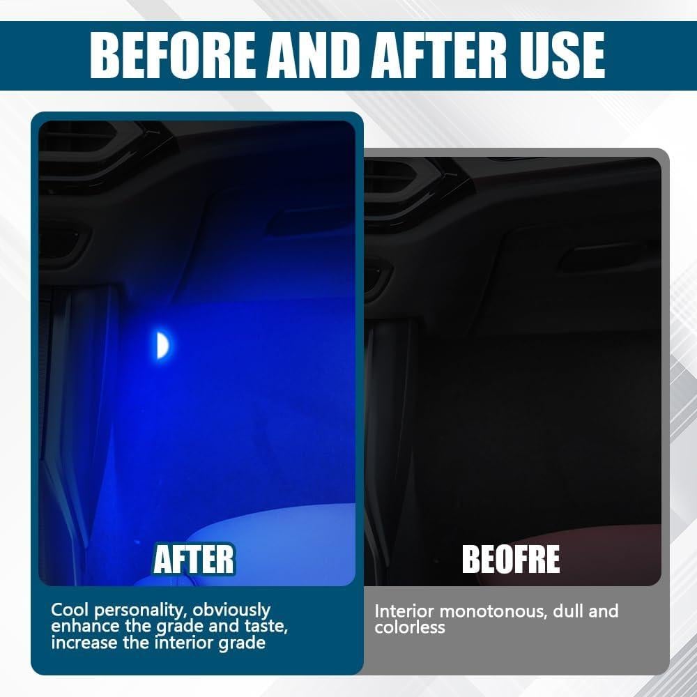 Luces LED RGOAANC para Pedales de Coche, 4 en 1 USB