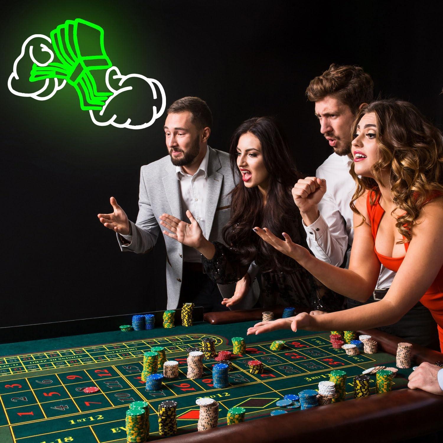 Luz de Neón Dólar LED YingyiYing 43.7x28.4cm Verde