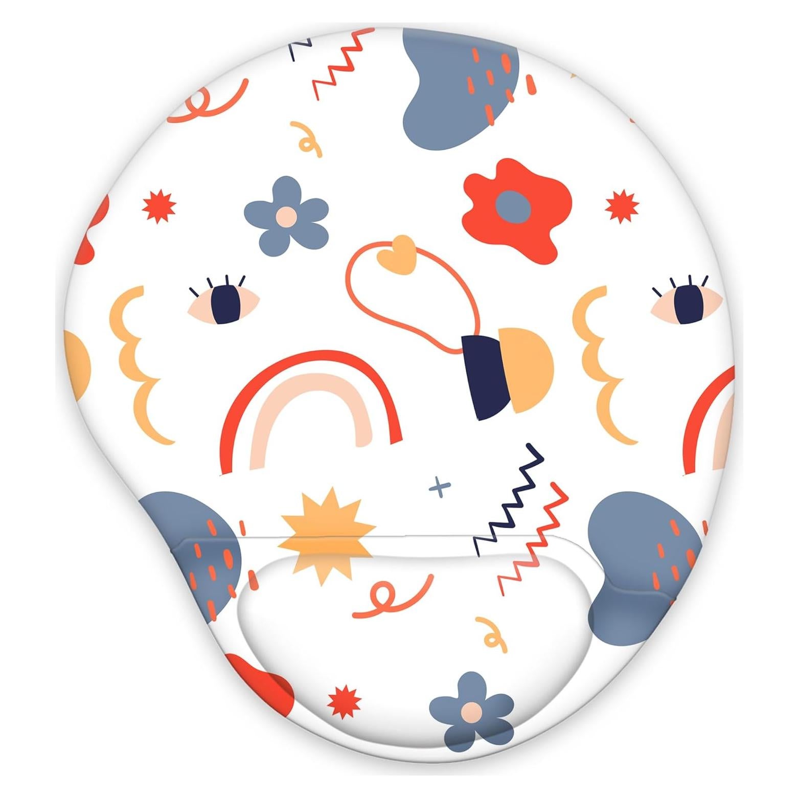 Alfombrilla de Ratón Ergonómica HODYXIN con Soporte Floral