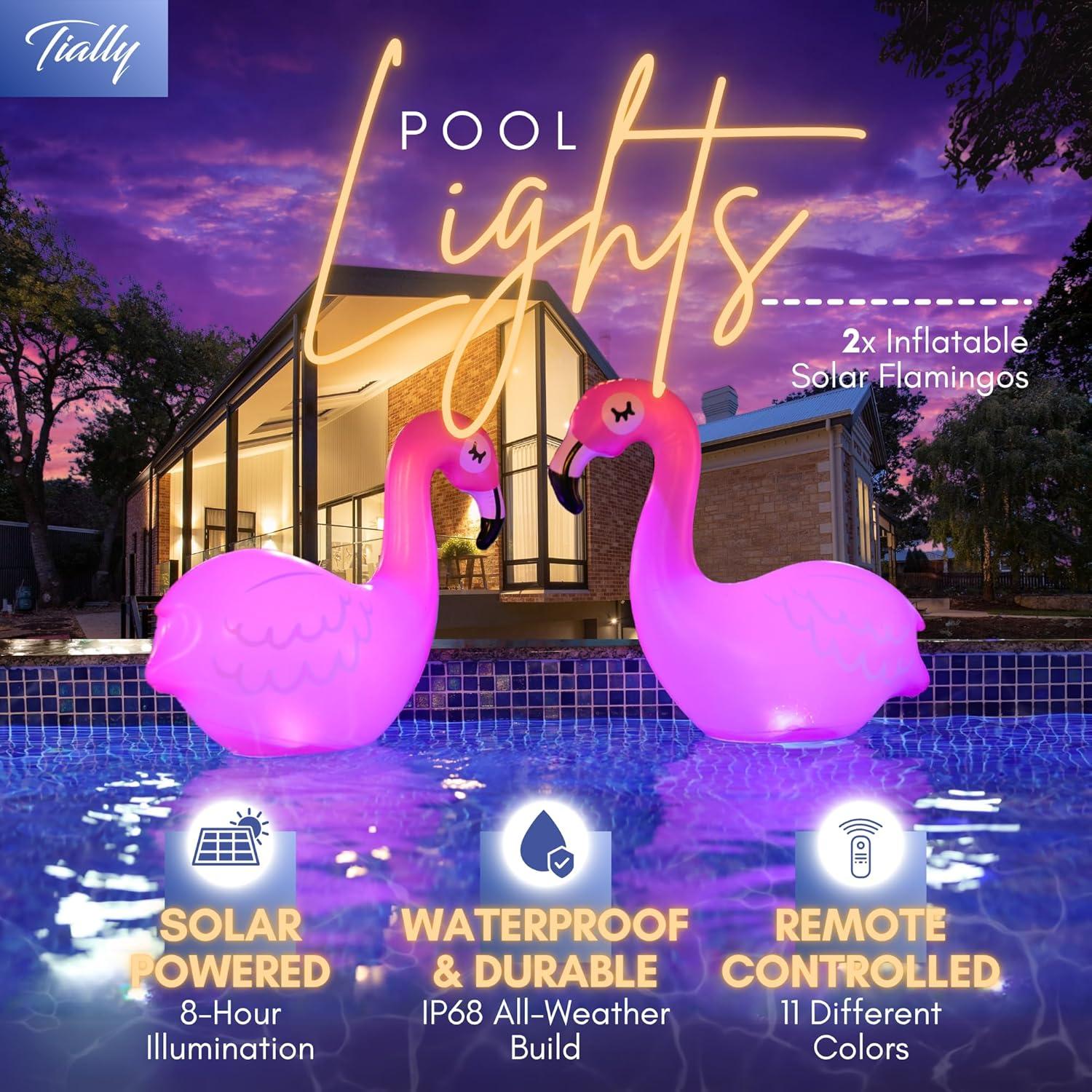 Luces Flotantes de Piscina TIALLY - Flamingo Rosa IP68