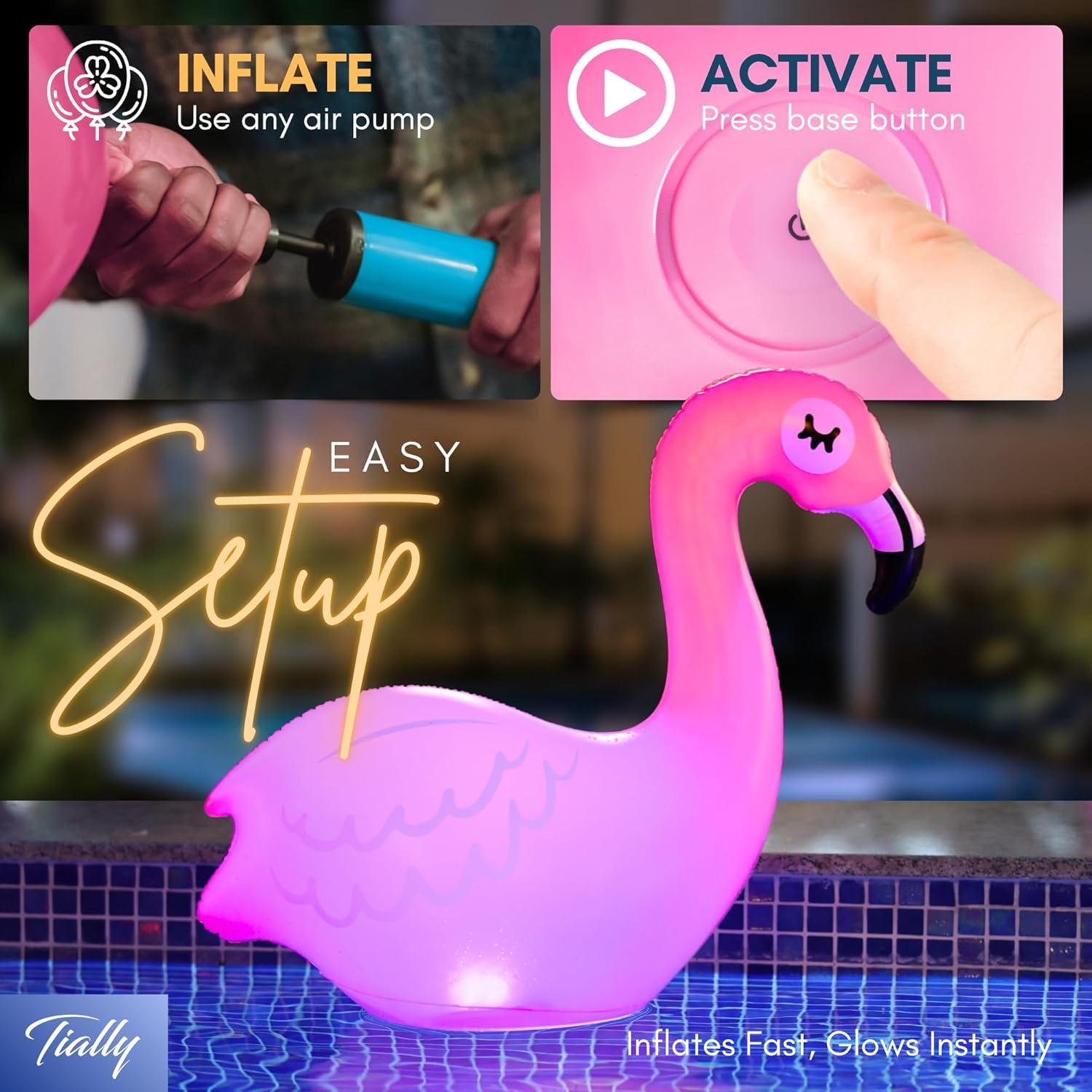 Luces Flotantes de Piscina TIALLY - Flamingo Rosa IP68