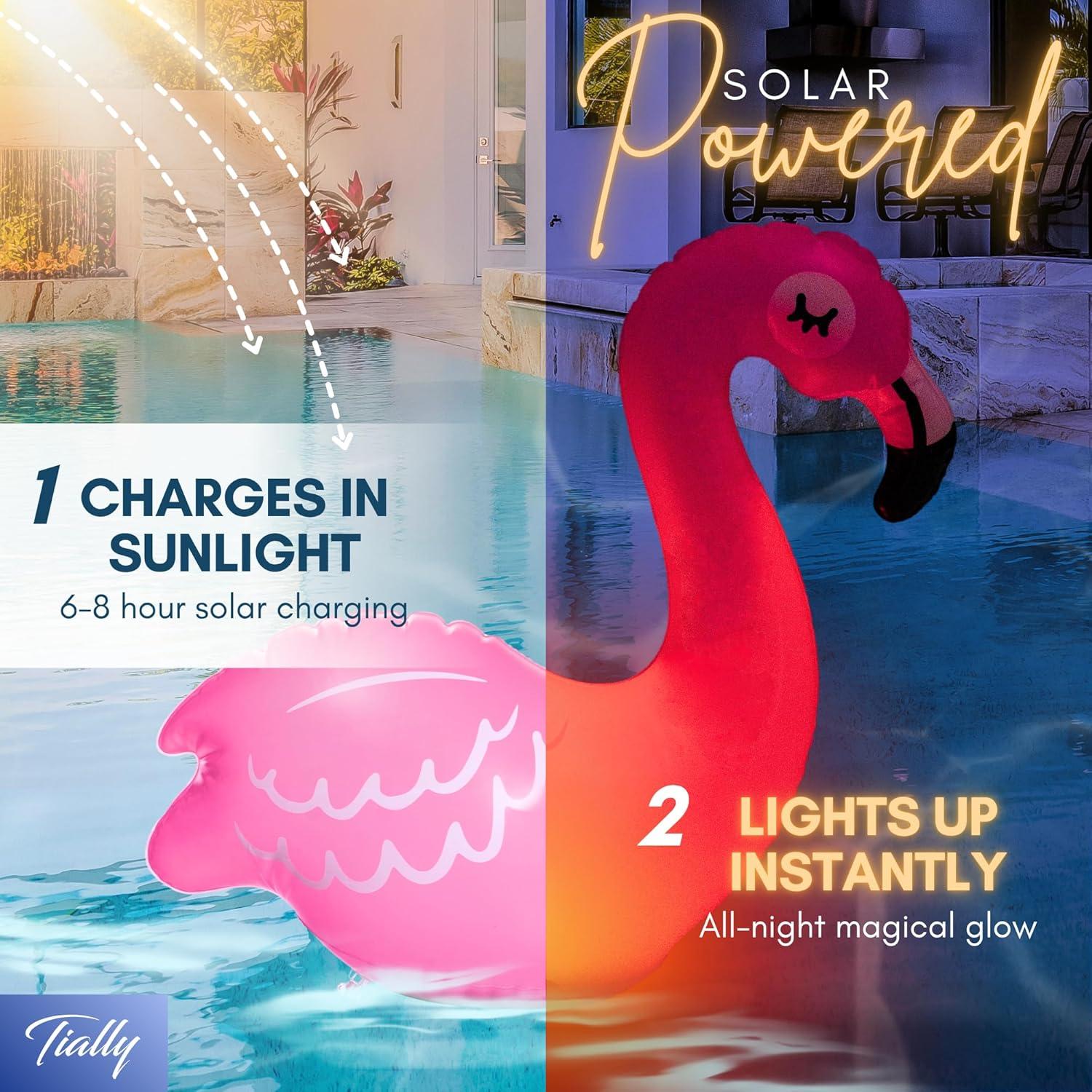 Luces Flotantes de Piscina TIALLY - Flamingo Rosa IP68