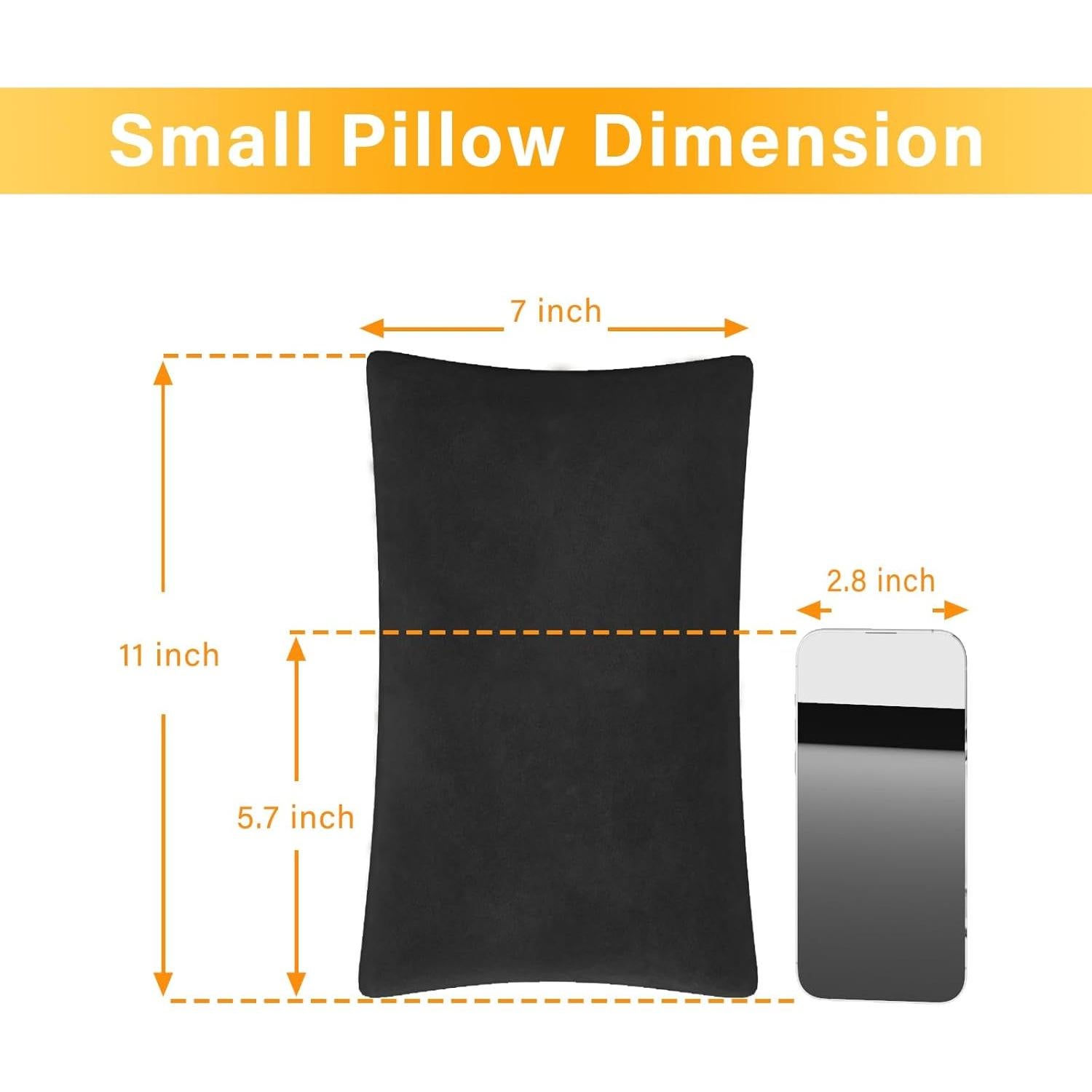 Paquete de 2 Almohadas Pequeñas 28x18 cm Espuma con Memoria