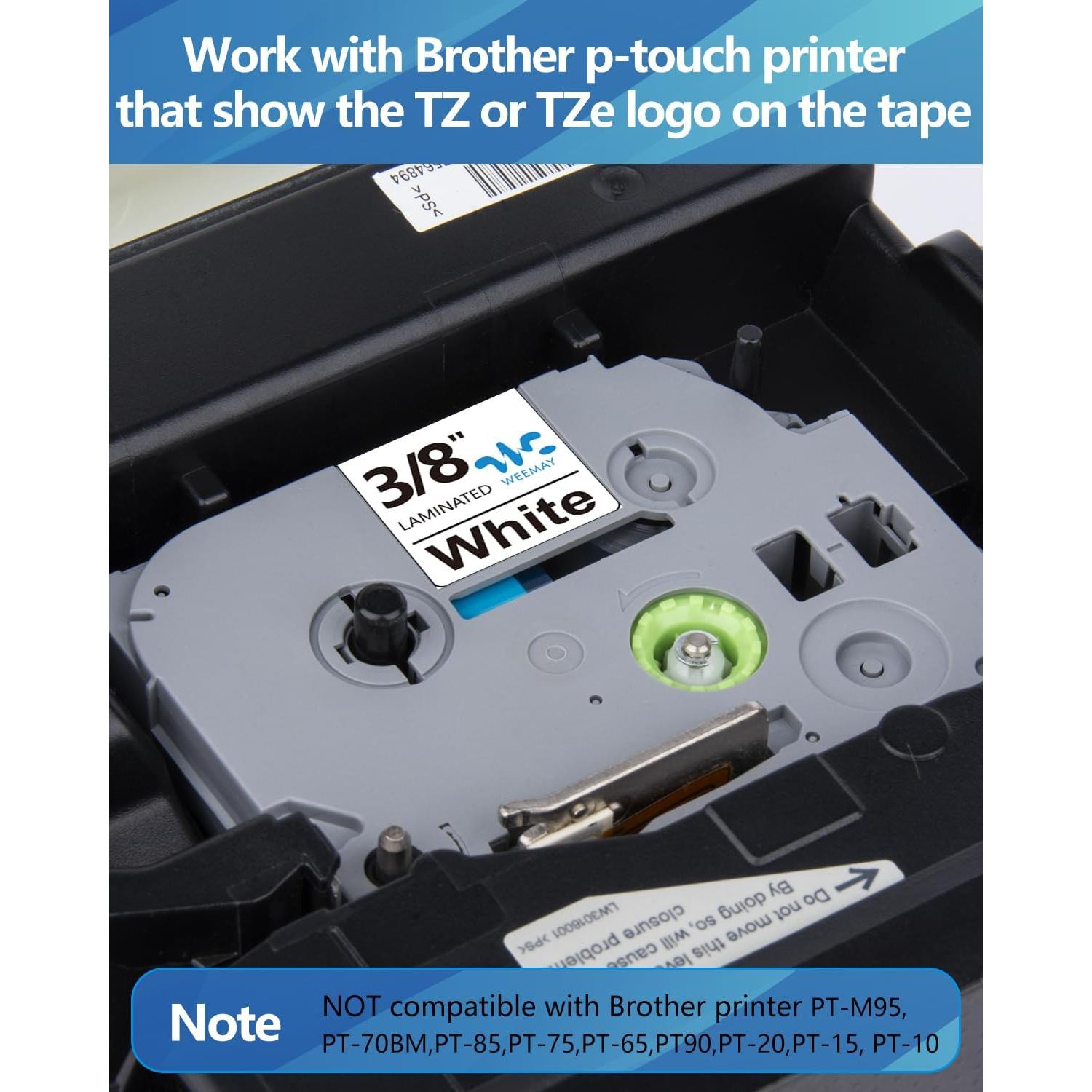 Cintas de Etiqueta Weemay TZe-221 9mm 4 Pack Laminadas