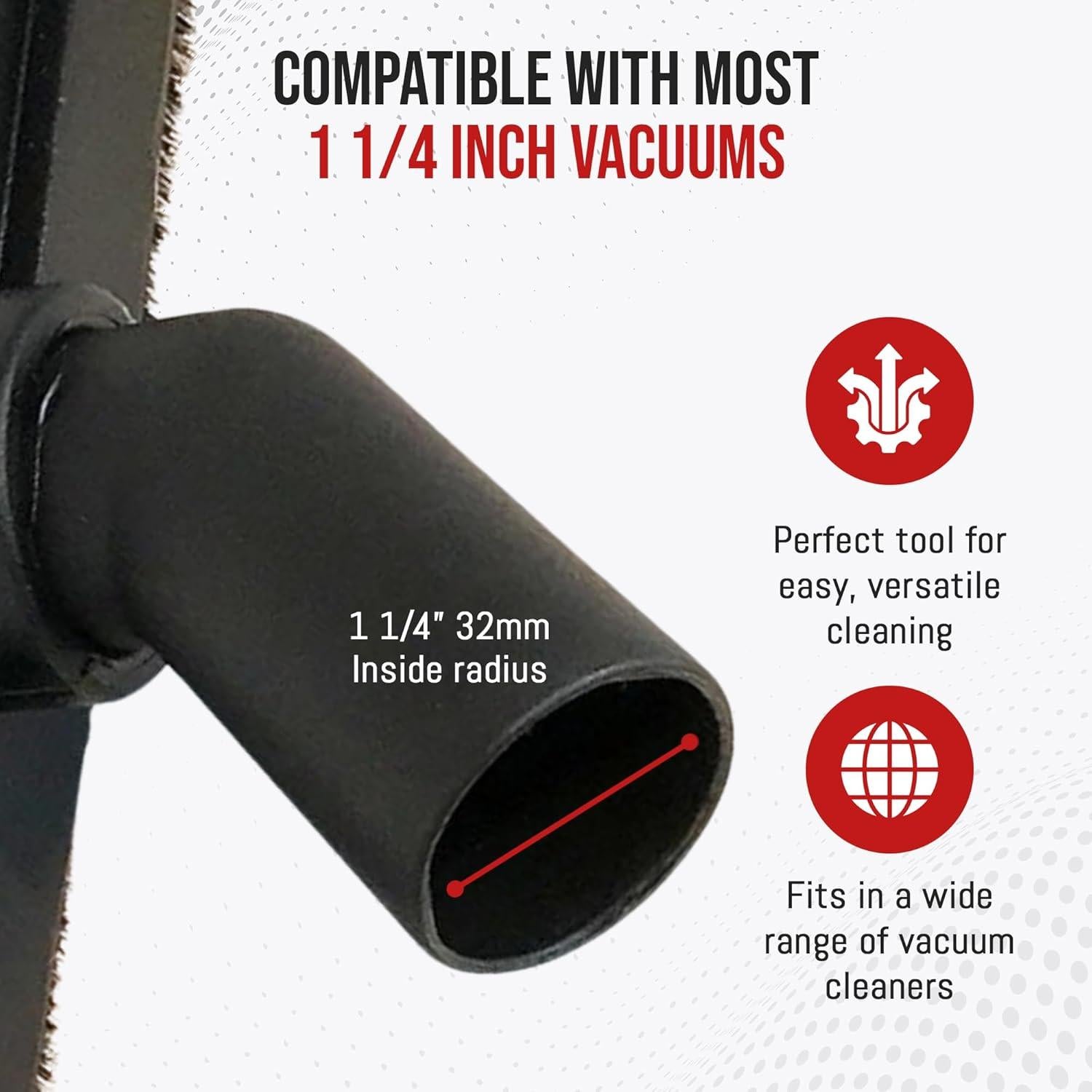 Accesorio de cepillo para aspiradora MP Maresh 25.4 cm - Negro