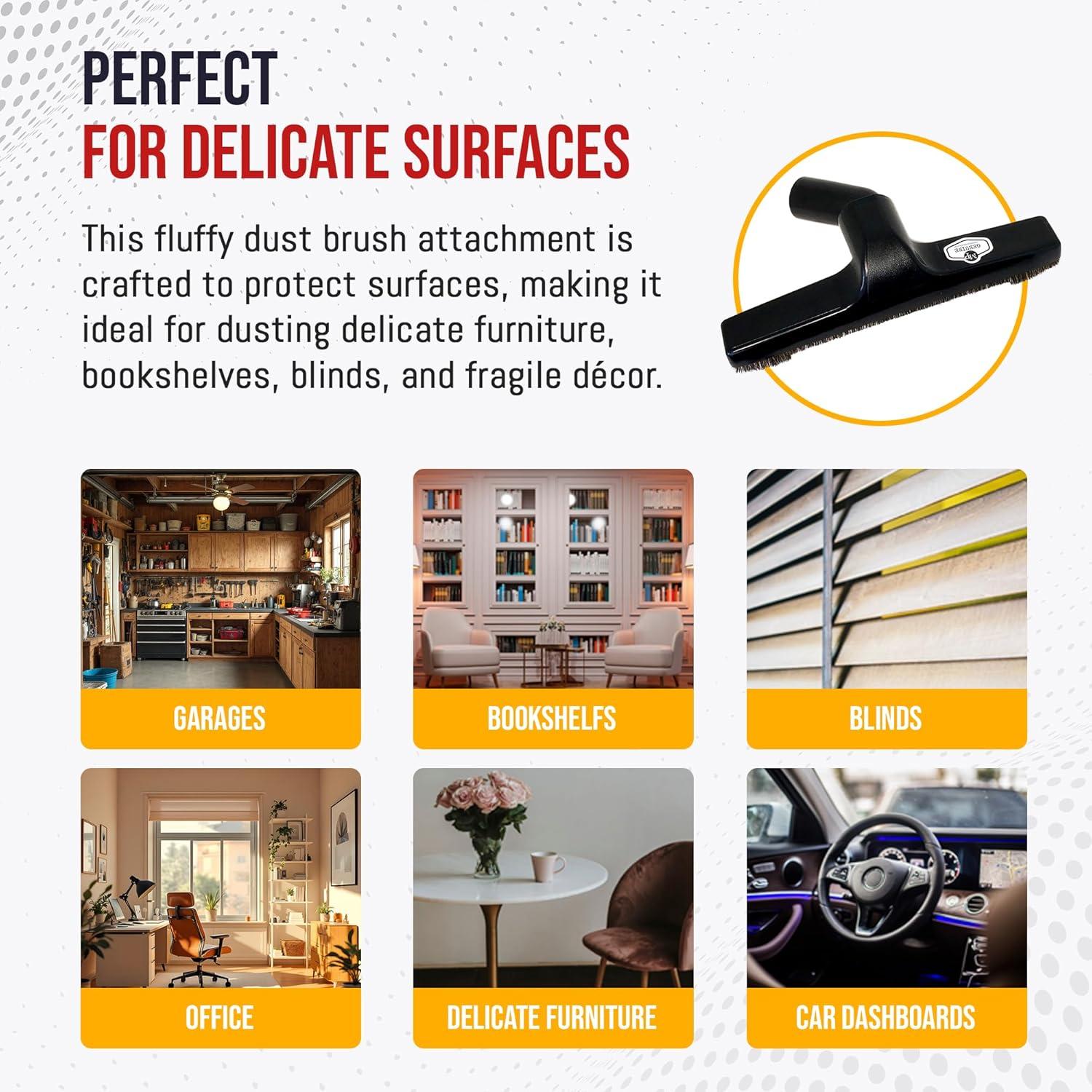 Accesorio de cepillo para aspiradora MP Maresh 25.4 cm - Negro