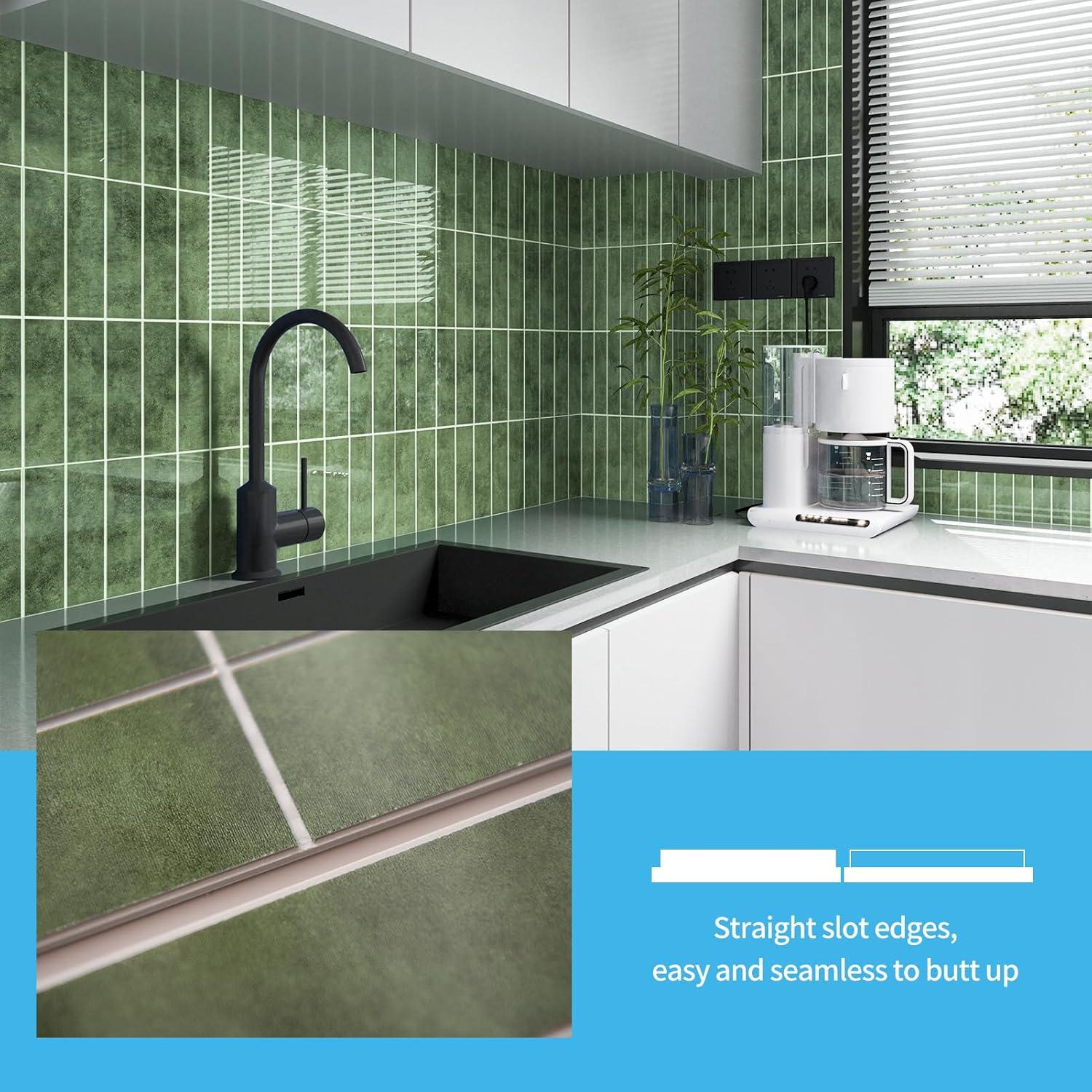 Azulejos Autoadhesivos Art3d 10 Hojas 29x23 cm Verde Cerámica