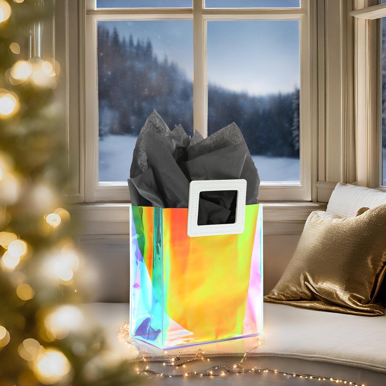 Bolsa de Regalo Holográfica KeerxunBag Negra 20x10x17cm