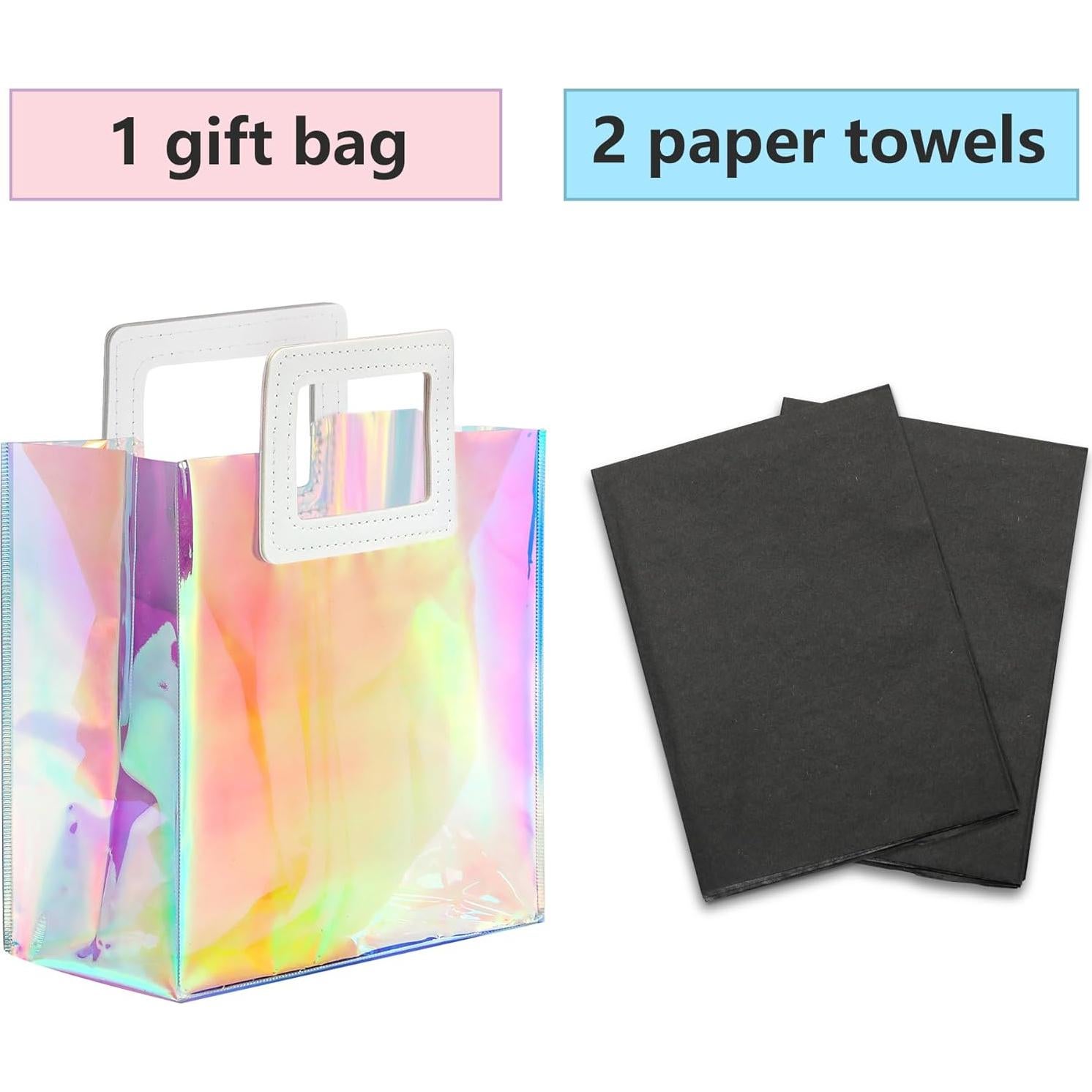 Bolsa de Regalo Holográfica KeerxunBag Negra 20x10x17cm