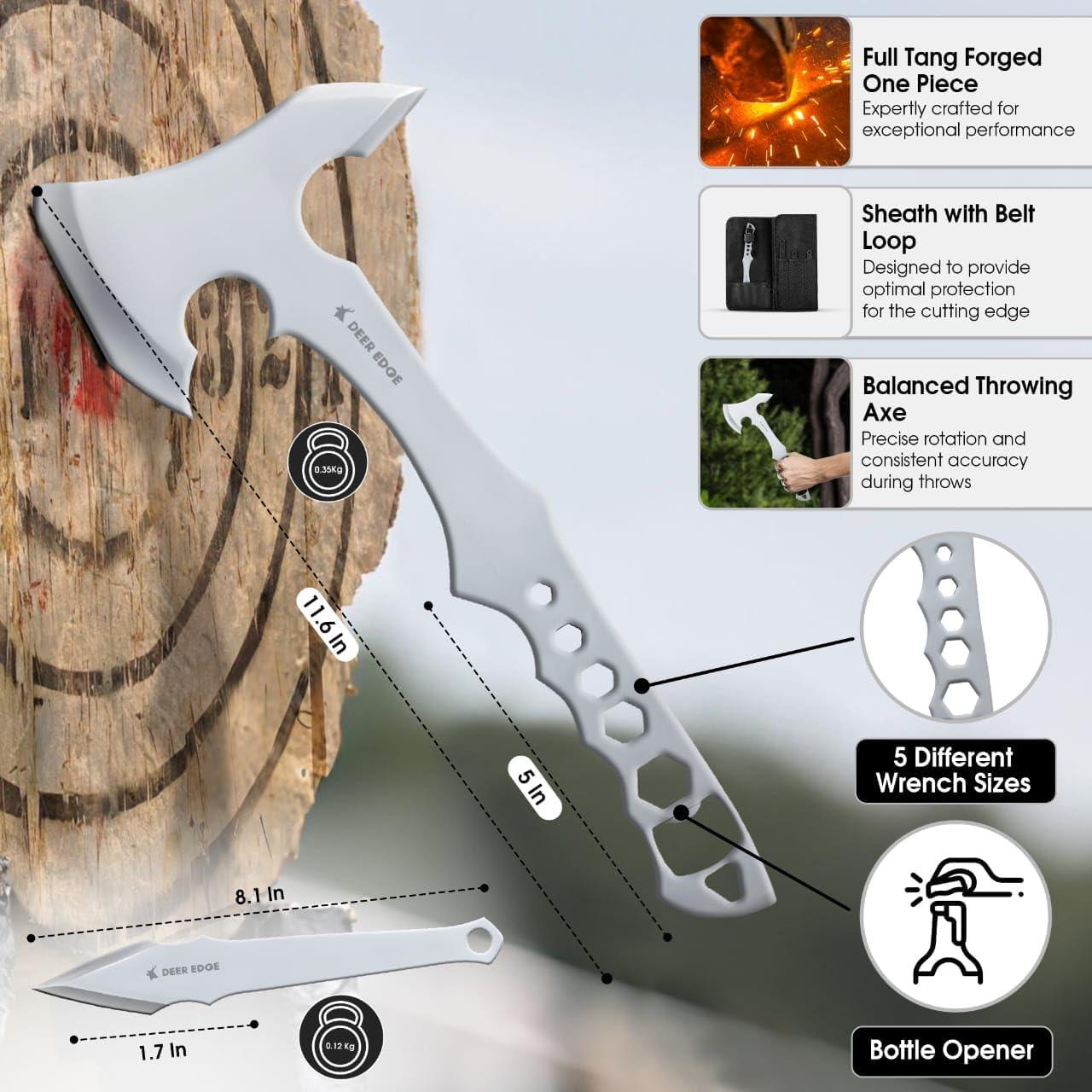 Juego de Hachas de Lanzamiento Deer Edge 29.2 cm Acero Inoxidable