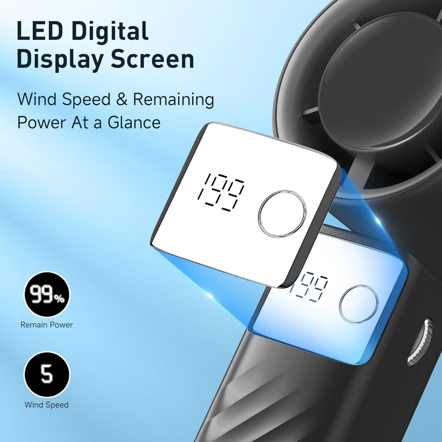 Ventilador Portátil de Mano YOSHENMO A225 Turbo 199 Velocidades