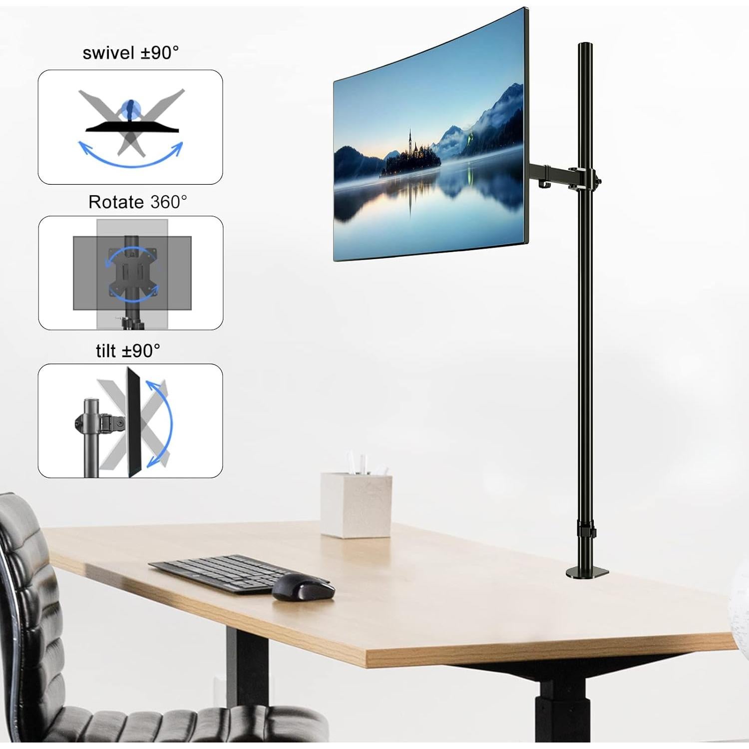 Soporte de Monitor Ajustable Pholiten 13-27" hasta 9.98 kg