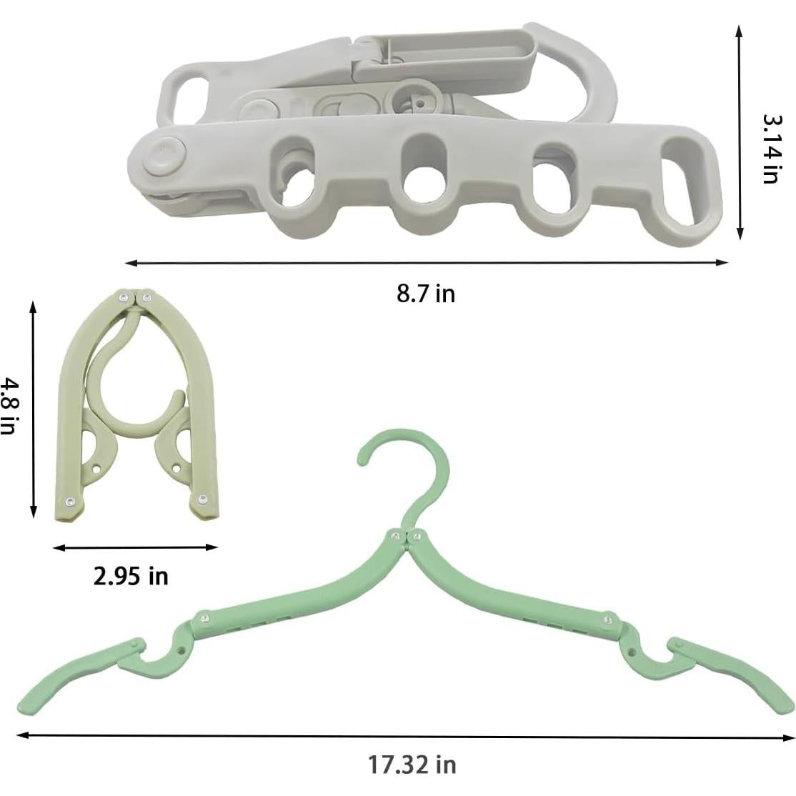 Soporte Plegable Portátil WaWacomp para Secar Ropa + 5 Perchas