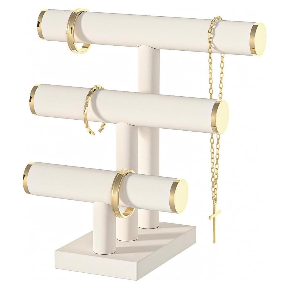 Soporte para Pulseras Julysky Beige 3 Niveles Organizador Joyas