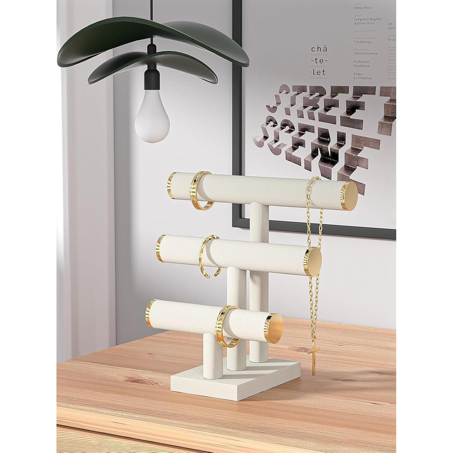 Soporte para Pulseras Julysky Beige 3 Niveles Organizador Joyas