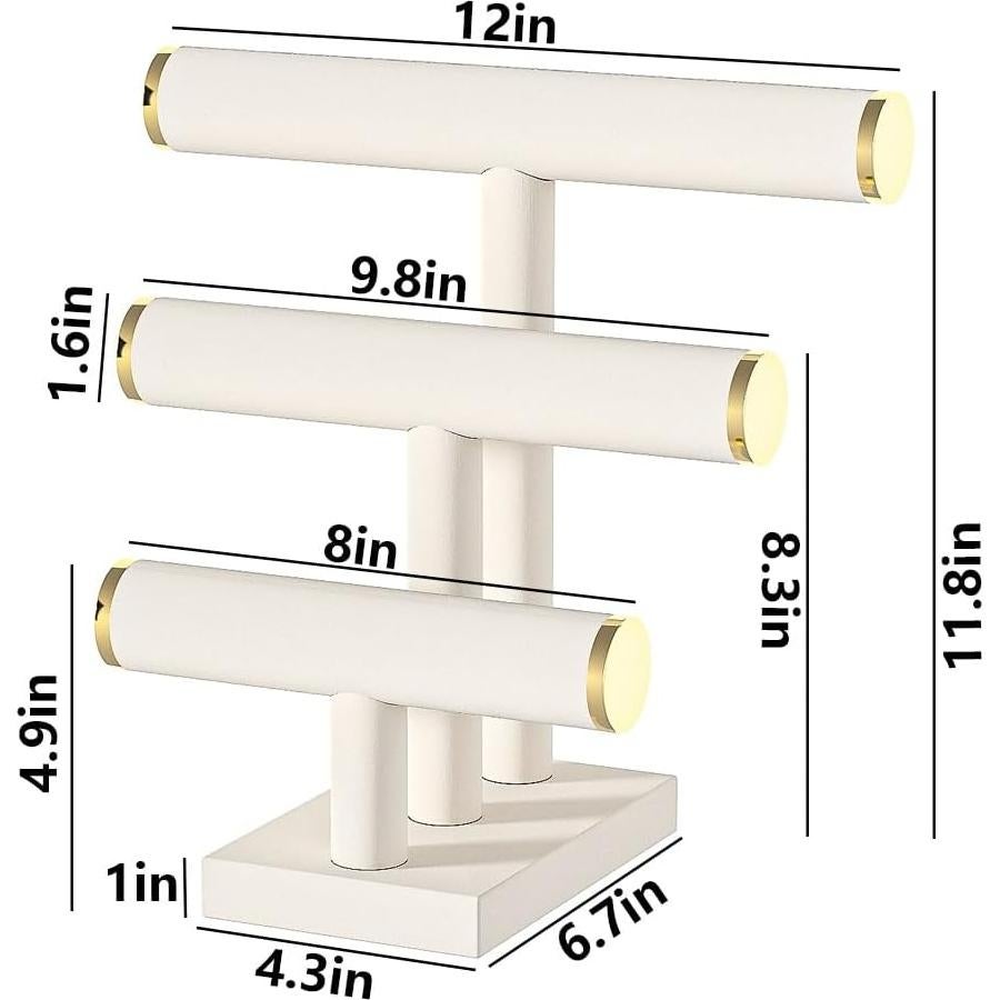 Soporte para Pulseras Julysky Beige 3 Niveles Organizador Joyas