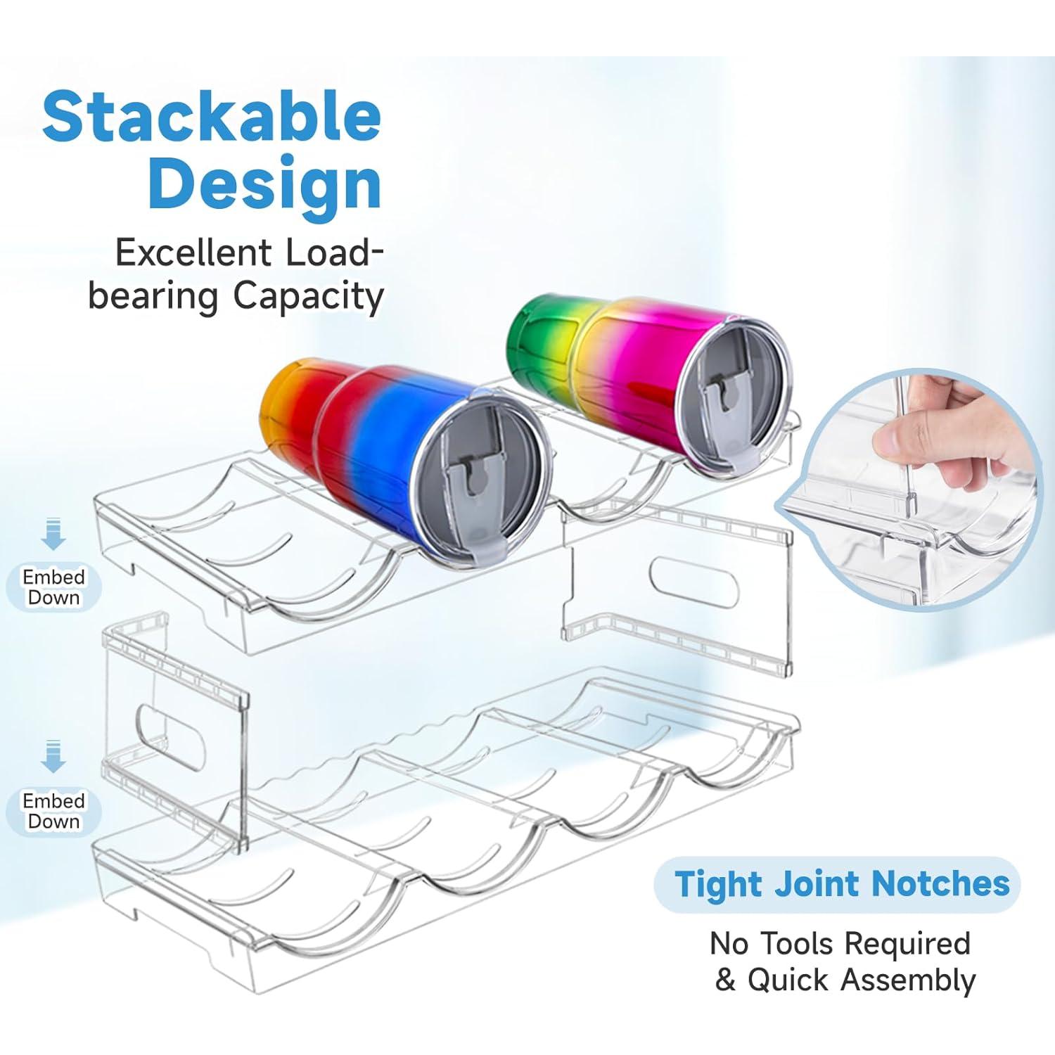 Organizador de Botellas de Agua Amaoot 8 Botellas Apilable