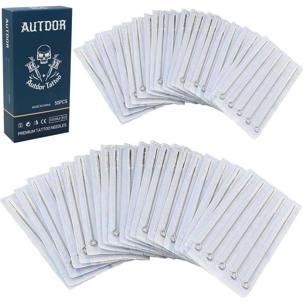 Kit de Agujas y Puntas de Tatuaje Autdor 100 Piezas Esterilizadas