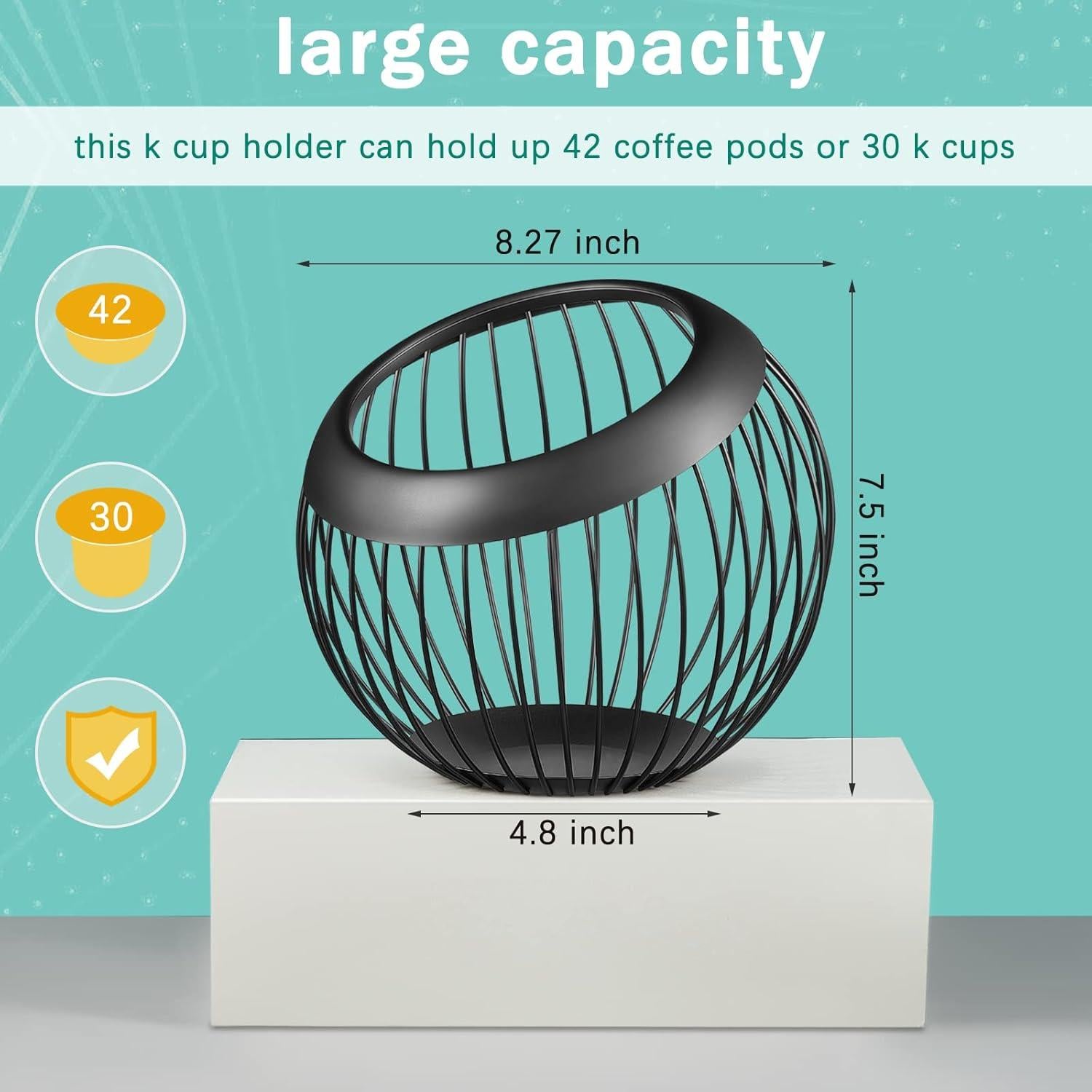 Soporte para cápsulas de café Patelai 42 unidades acero inoxidable