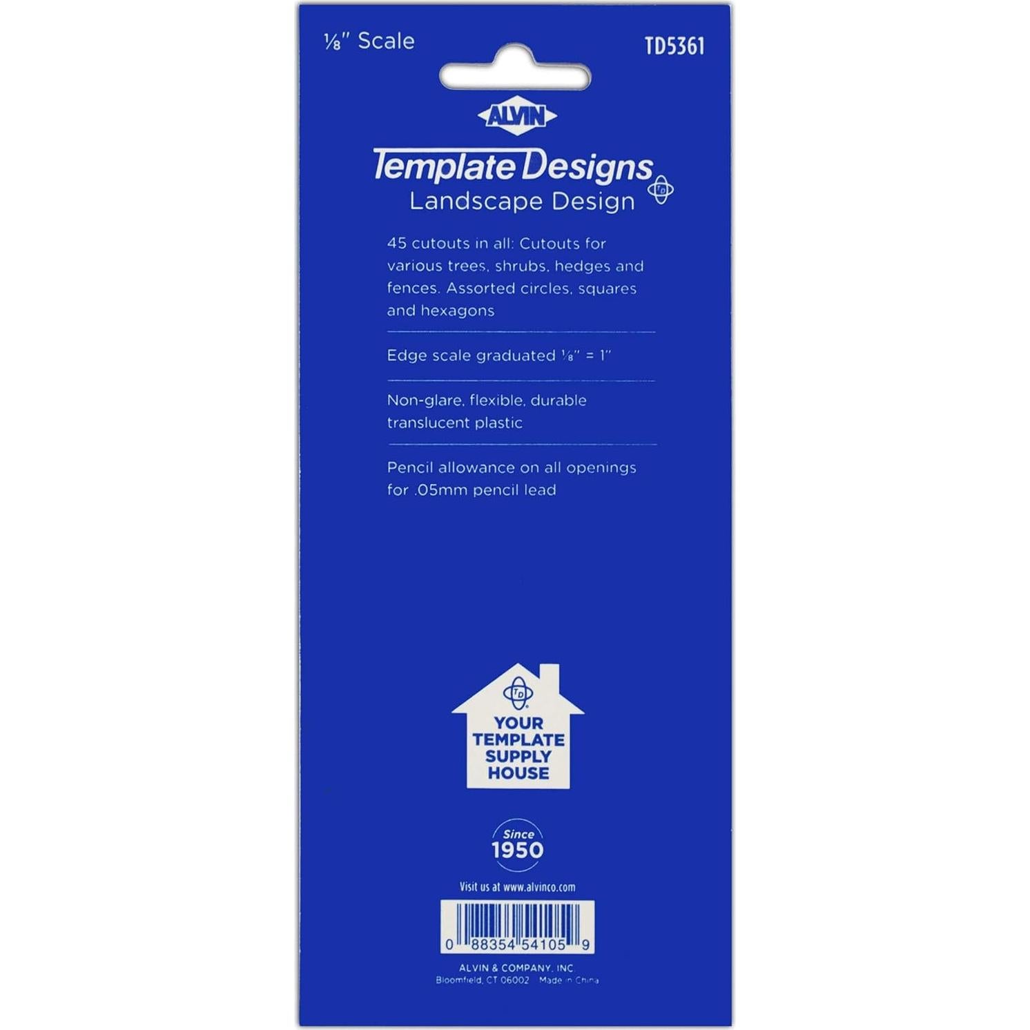 Plantilla de Diseño de Paisaje ALVIN TD5361 3.175 mm