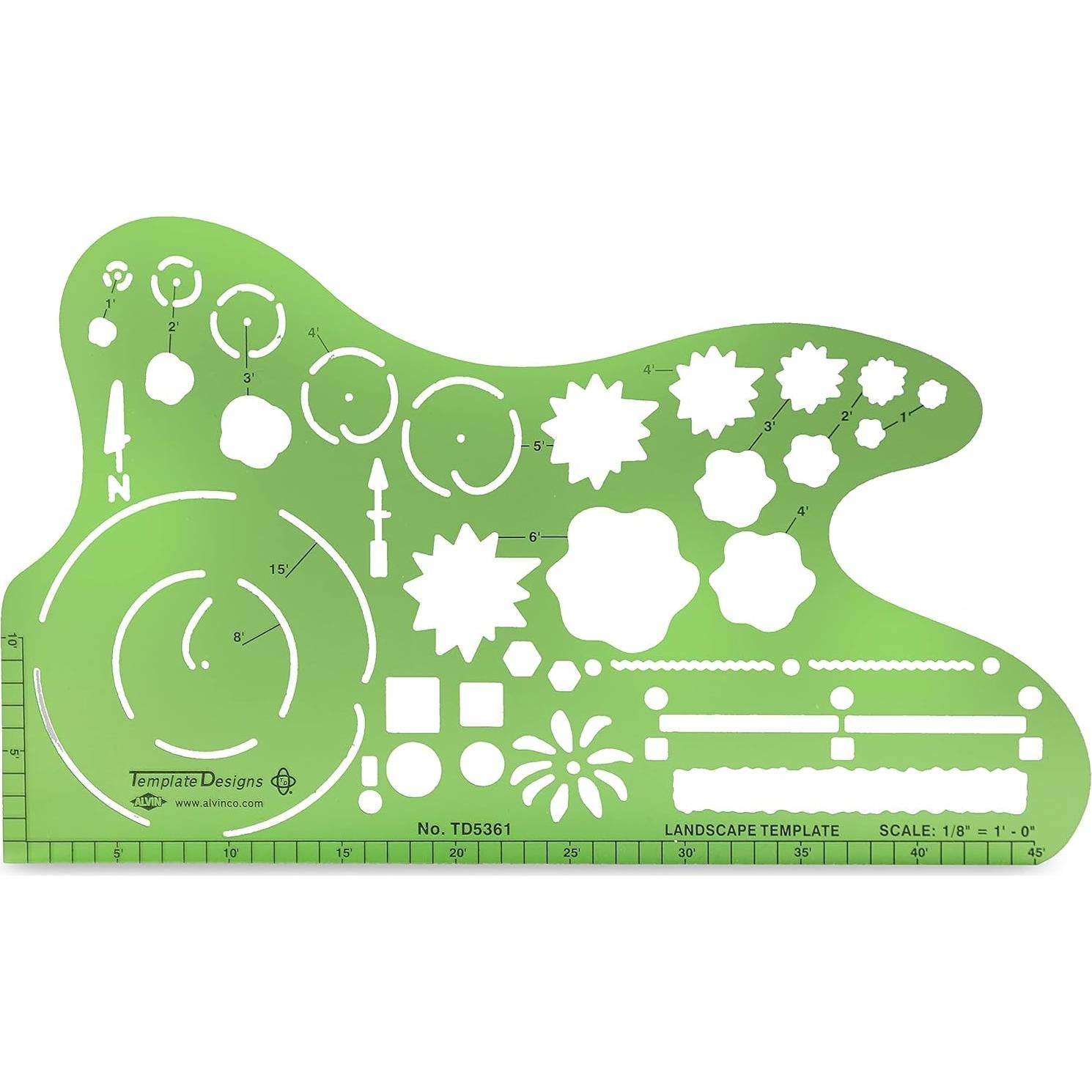 Plantilla de Diseño de Paisaje ALVIN TD5361 3.175 mm