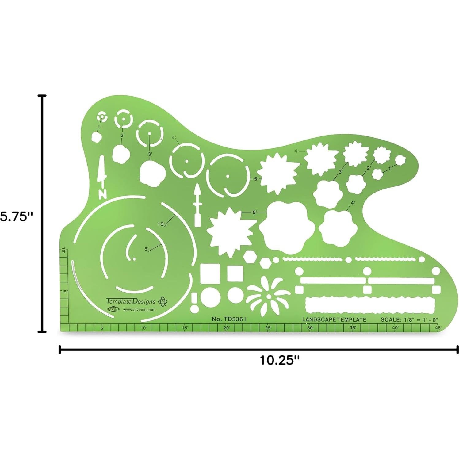 Plantilla de Diseño de Paisaje ALVIN TD5361 3.175 mm