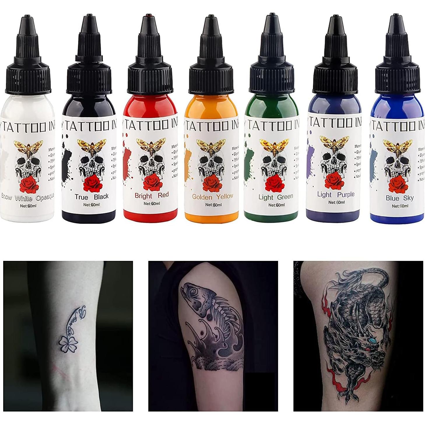 Set de Tintas para Tatuajes Tuffking 7 Colores 30ml