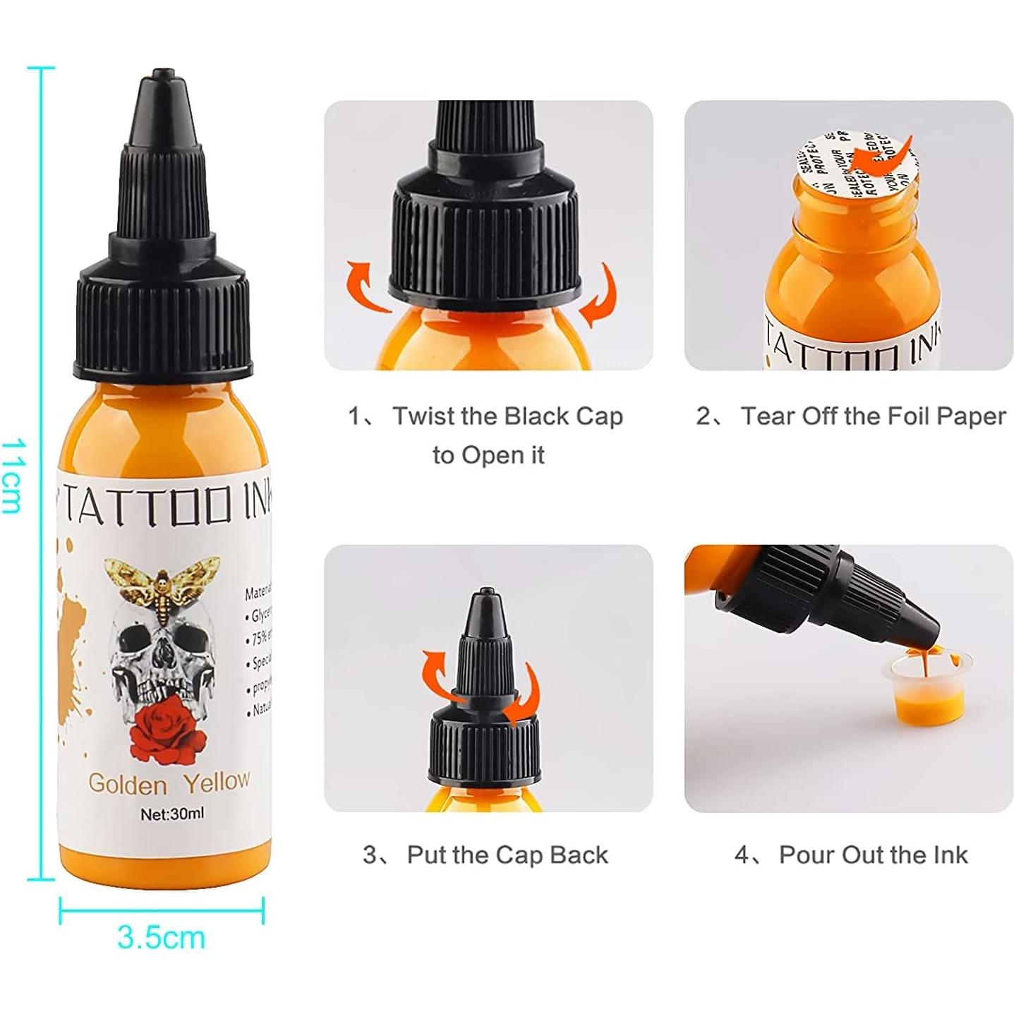 Set de Tintas para Tatuajes Tuffking 7 Colores 30ml