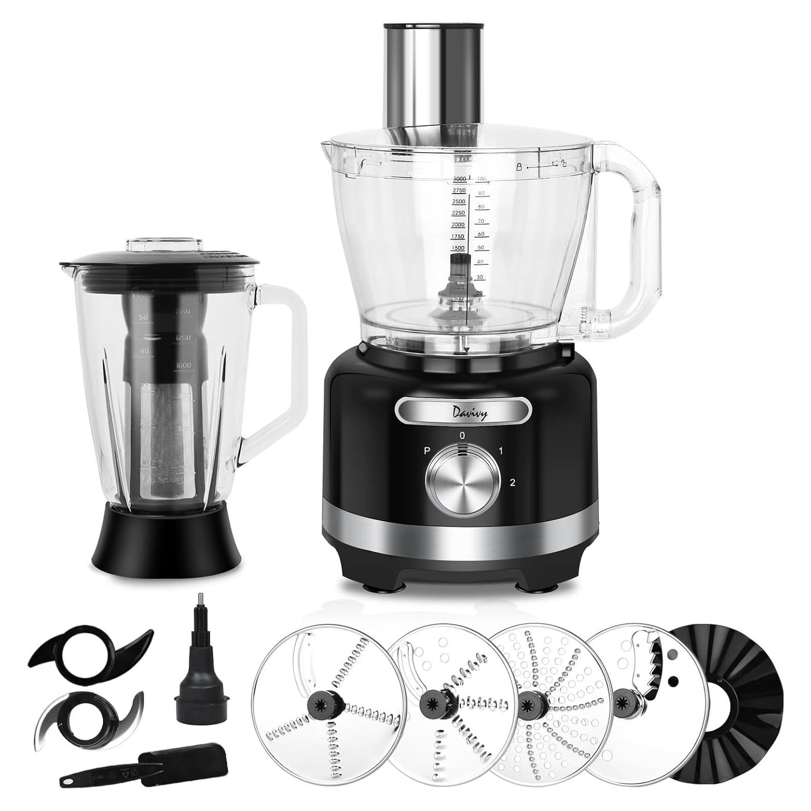 Procesador de Alimentos Davivy 16 Tazas 10 en 1 Negro