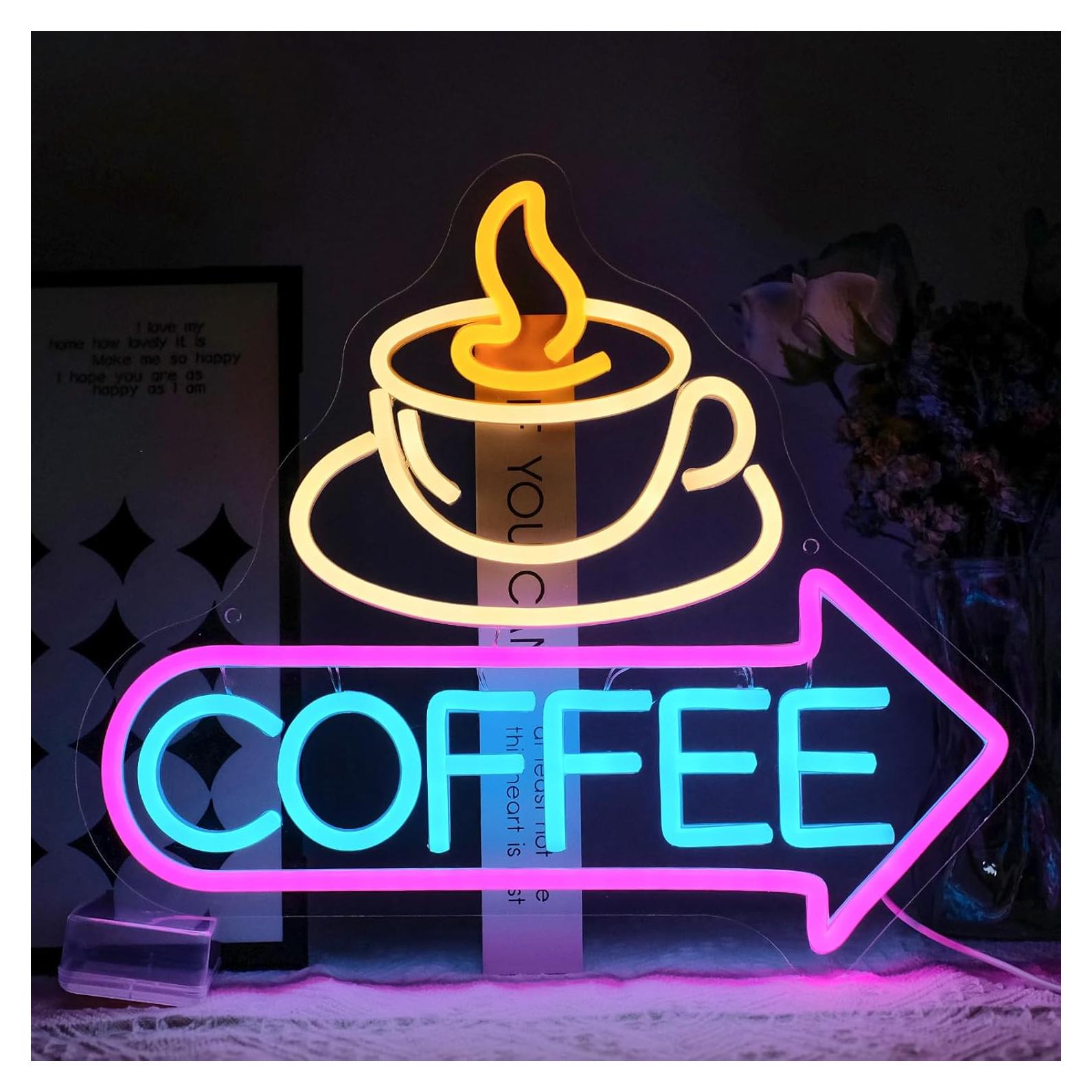 Luz de Neón LED Virlusy para Decoración de Café Dimmable