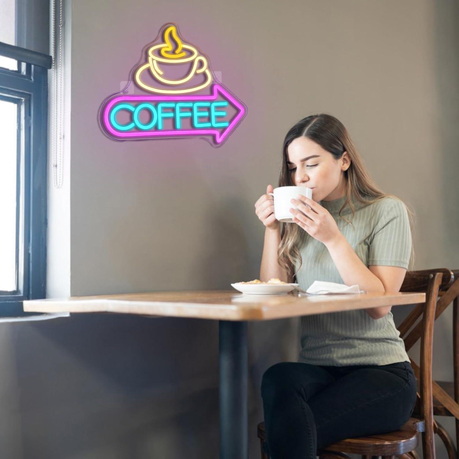 Luz de Neón LED Virlusy para Decoración de Café Dimmable