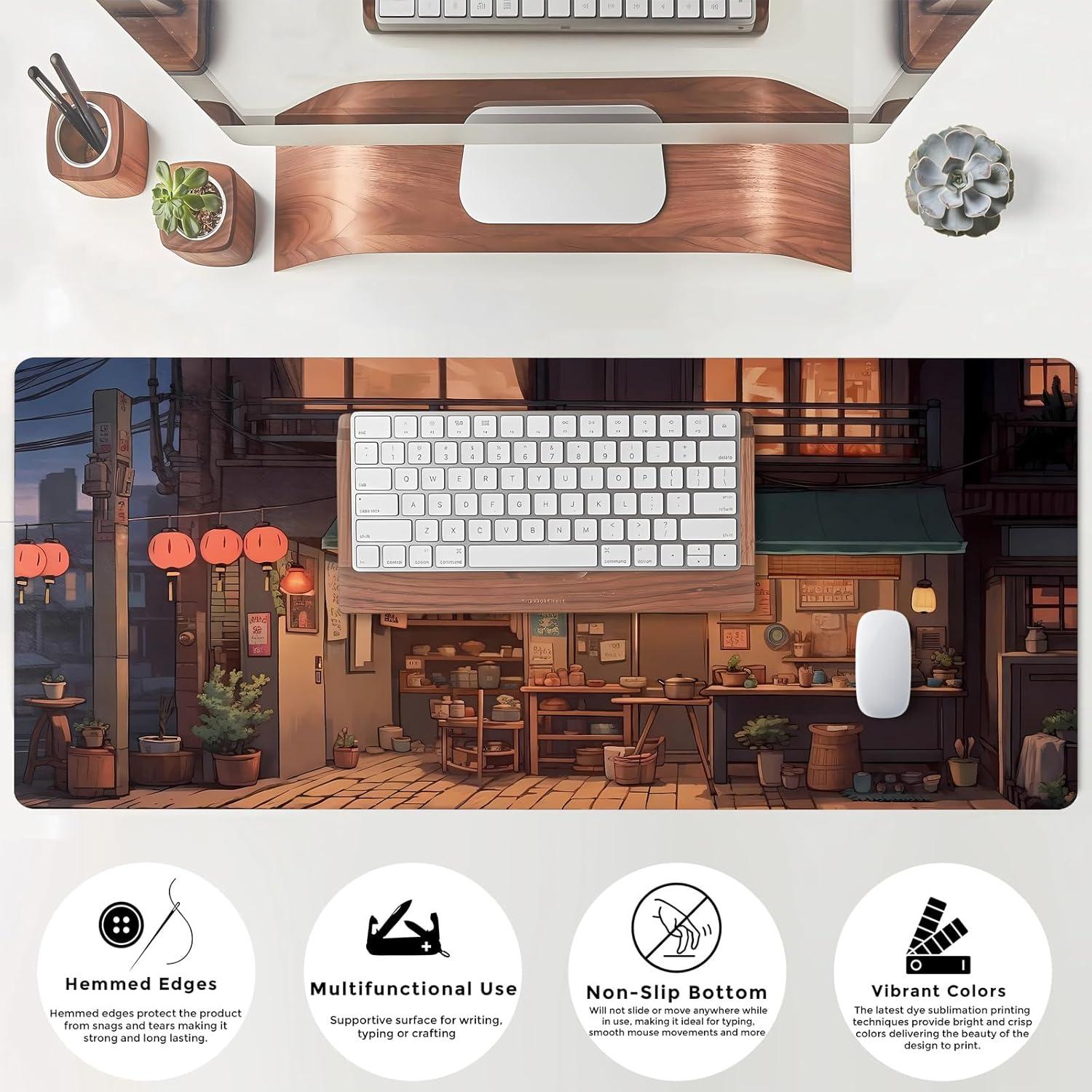 Alfombrilla de Escritorio Anime Shop 80x30cm Goma Antideslizante