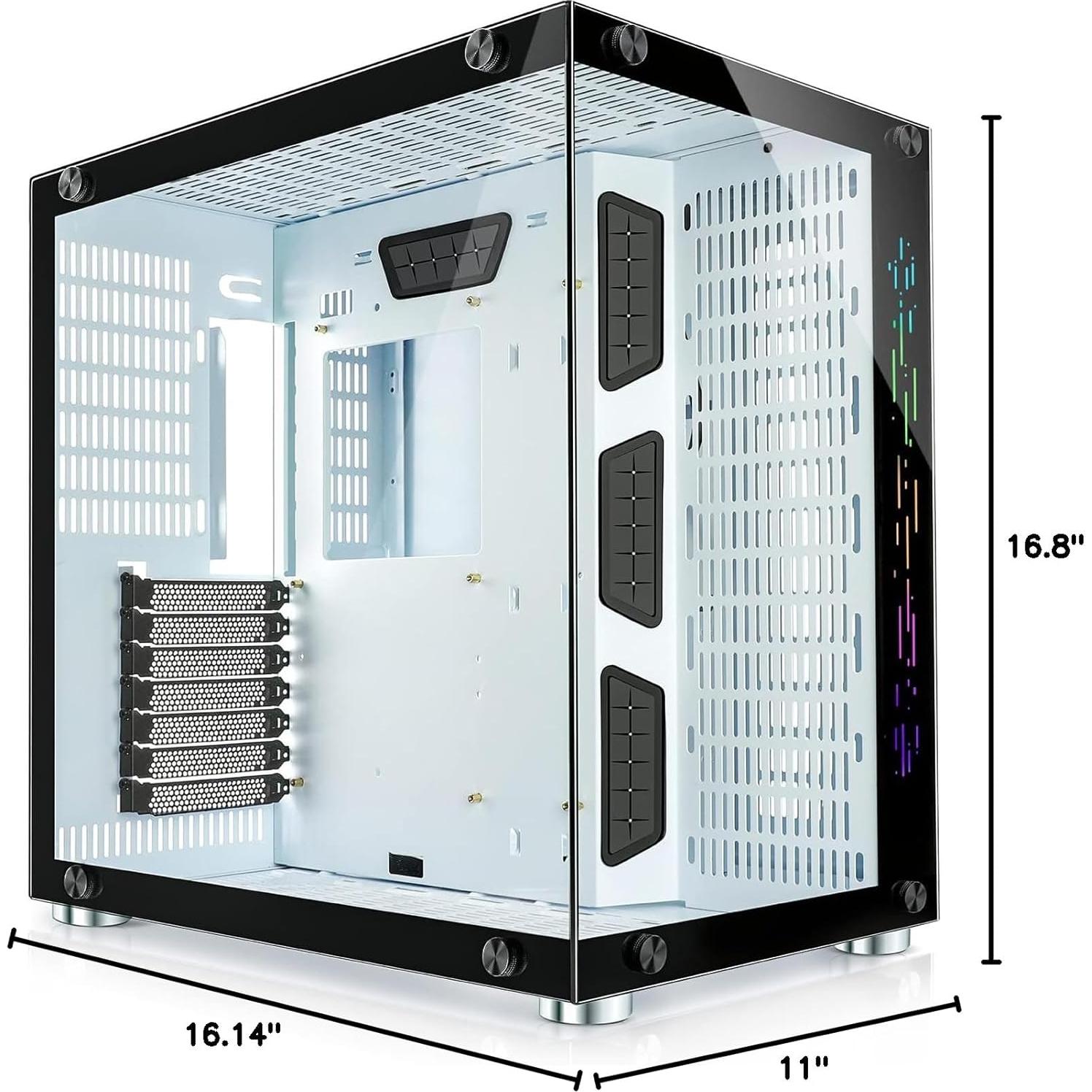 Caja de PC Gaming GIM ATX Blanca con Vidrio Templado y RGB