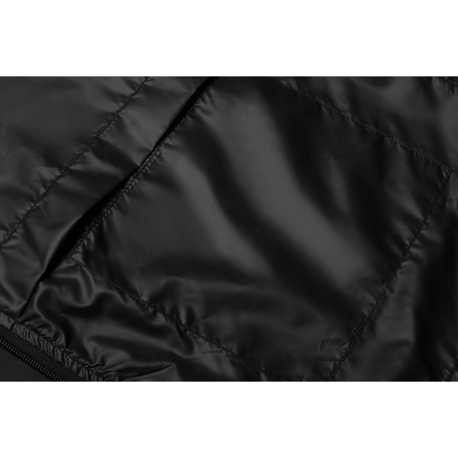 Chaqueta de Lluvia Plegable COOFANDY Hombre Impermeable Negra