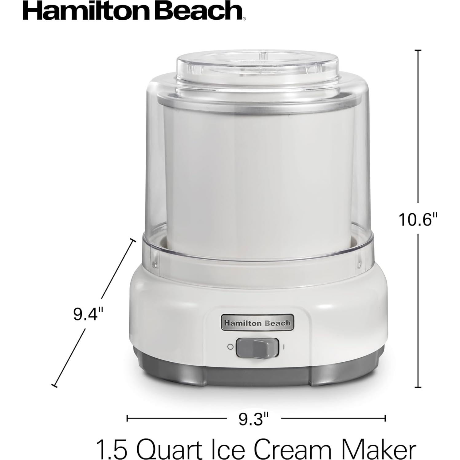 Fabricante de Helados Eléctrico Hamilton Beach 1.5L Automático