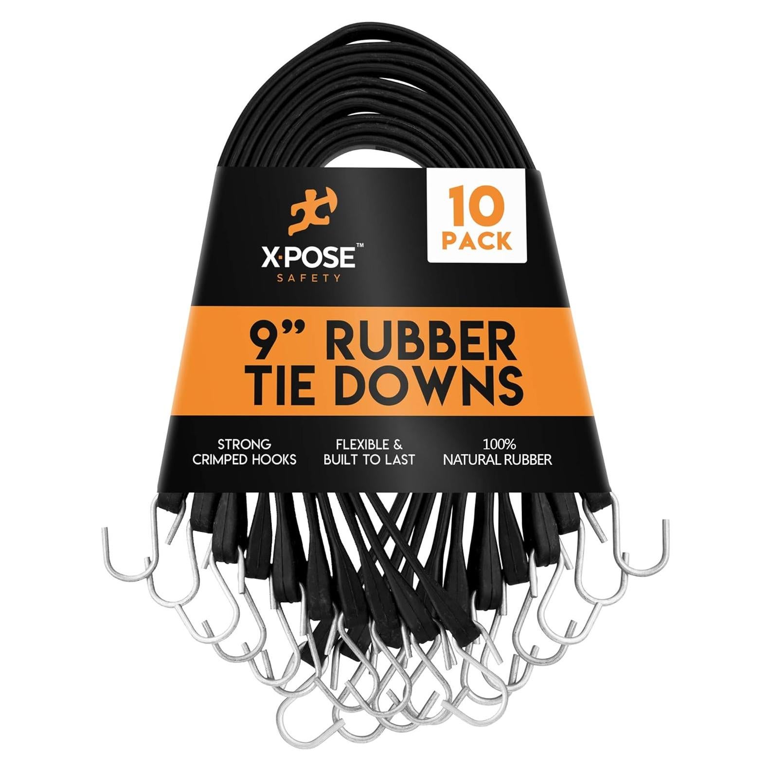 Cuerdas Bungee de Goma Xpose Safety 9" 10 Unidades Alta Resistencia