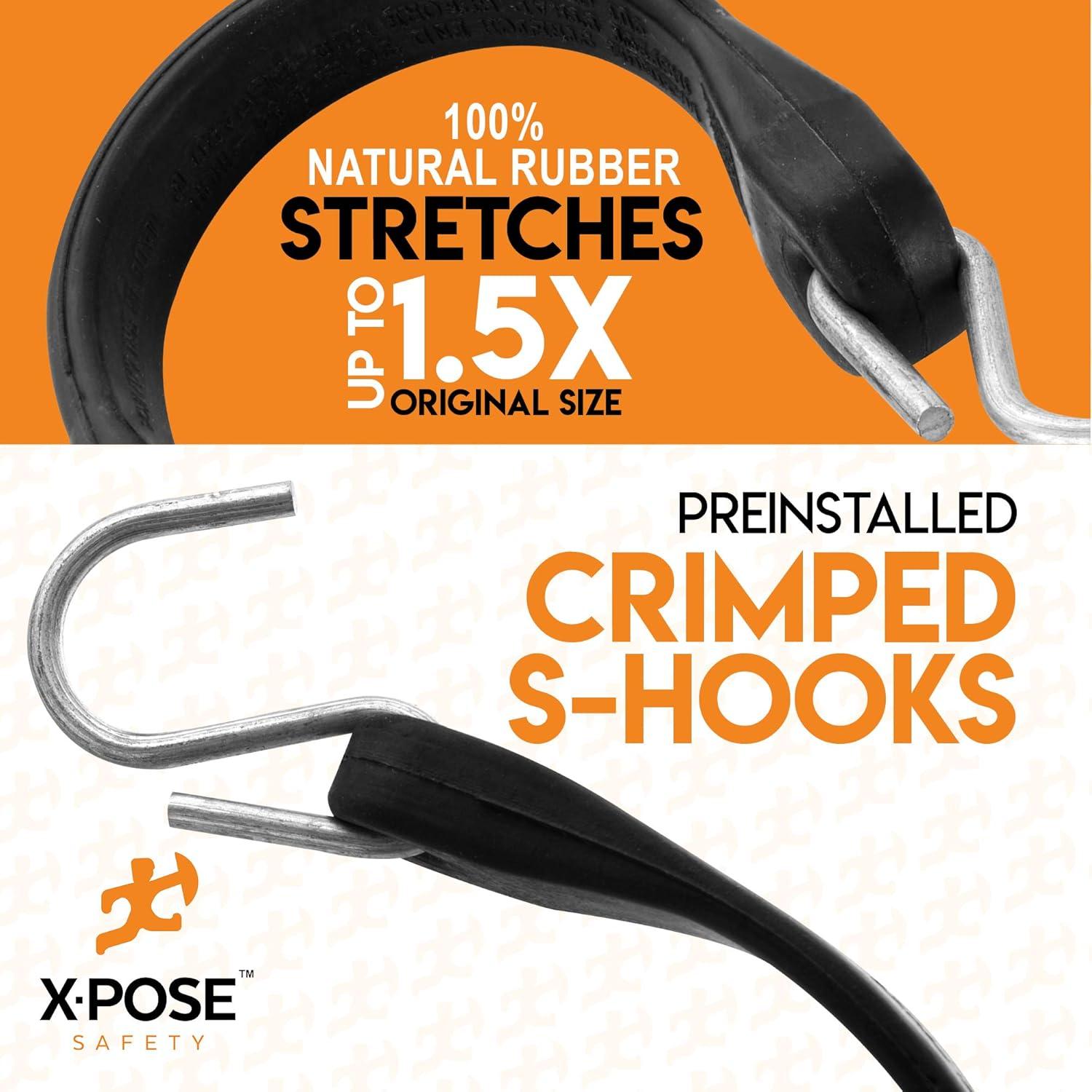 Cuerdas Bungee de Goma Xpose Safety 9" 10 Unidades Alta Resistencia