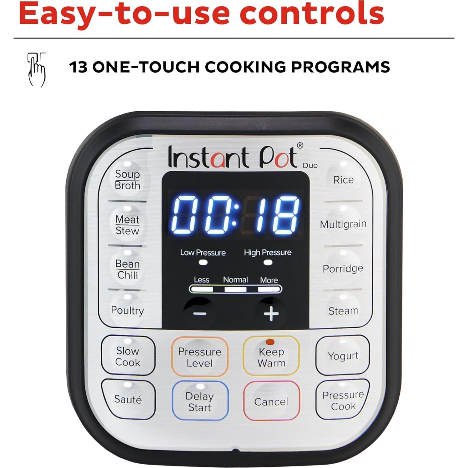 Olla de Presión Instant Pot Duo 7 en 1 Acero Inoxidable 8L