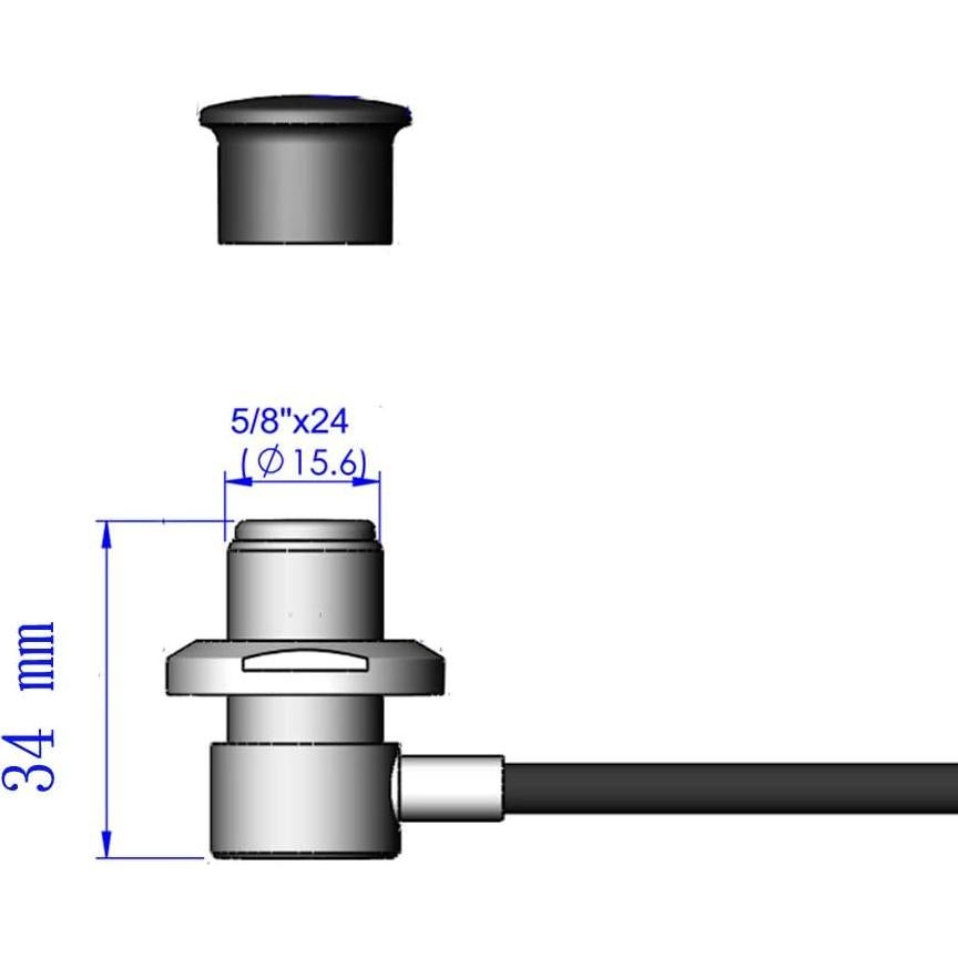 Soporte de Antena UHF UngSung SO-239 a PL-259 con Cable 4.25m