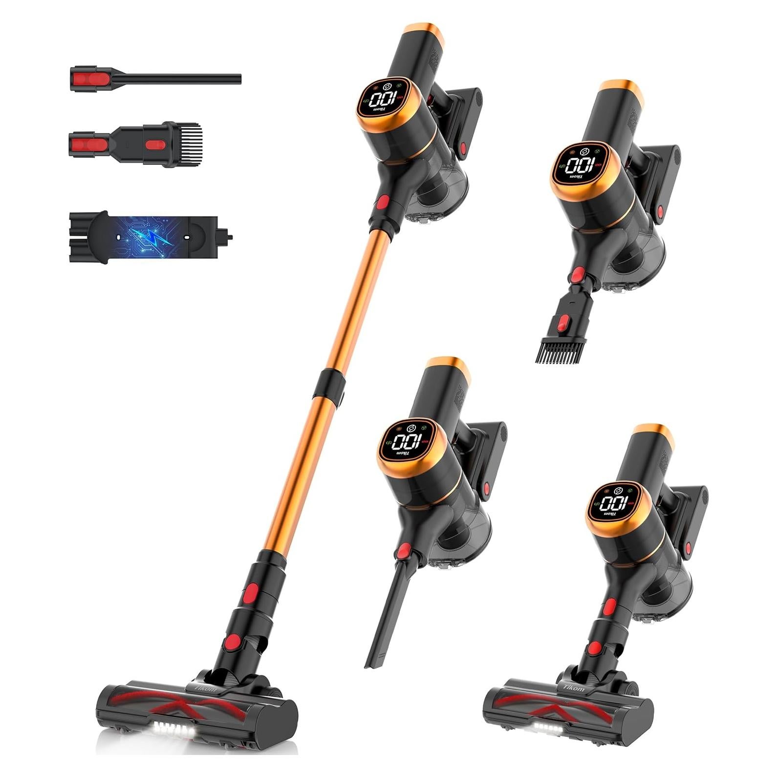 Aspiradora Inalámbrica Tikom V500 450W 40Kpa Pantalla Táctil