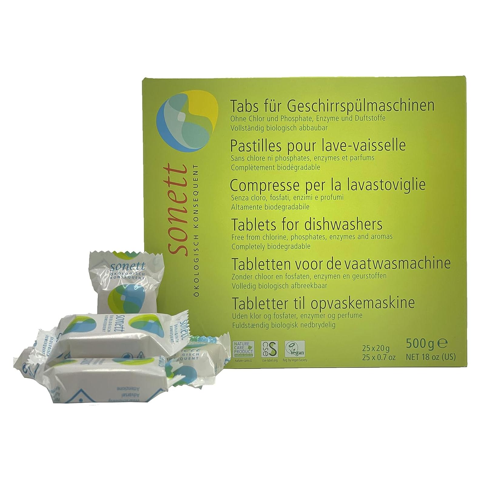 Tabletas de Lavavajillas Orgánicas Sonett 25 Unidades 19g
