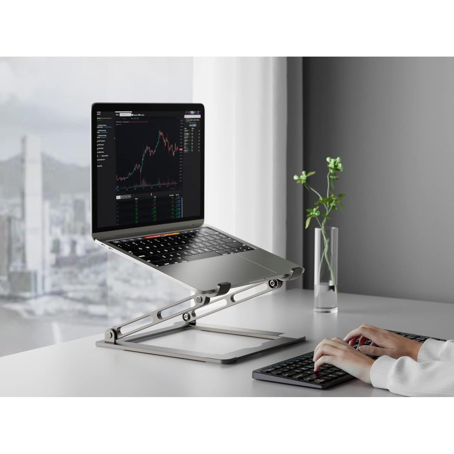 Soporte para Laptop VIGLT Ajustable Ergonomico Gris 10-17.3"